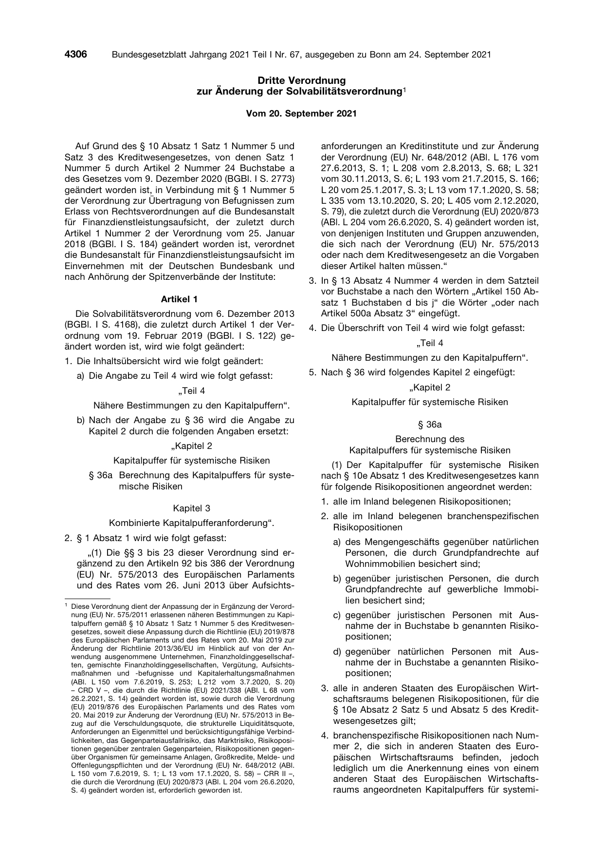 BGBl. 2021, Seite 4306 — Originalseite als Abbildung