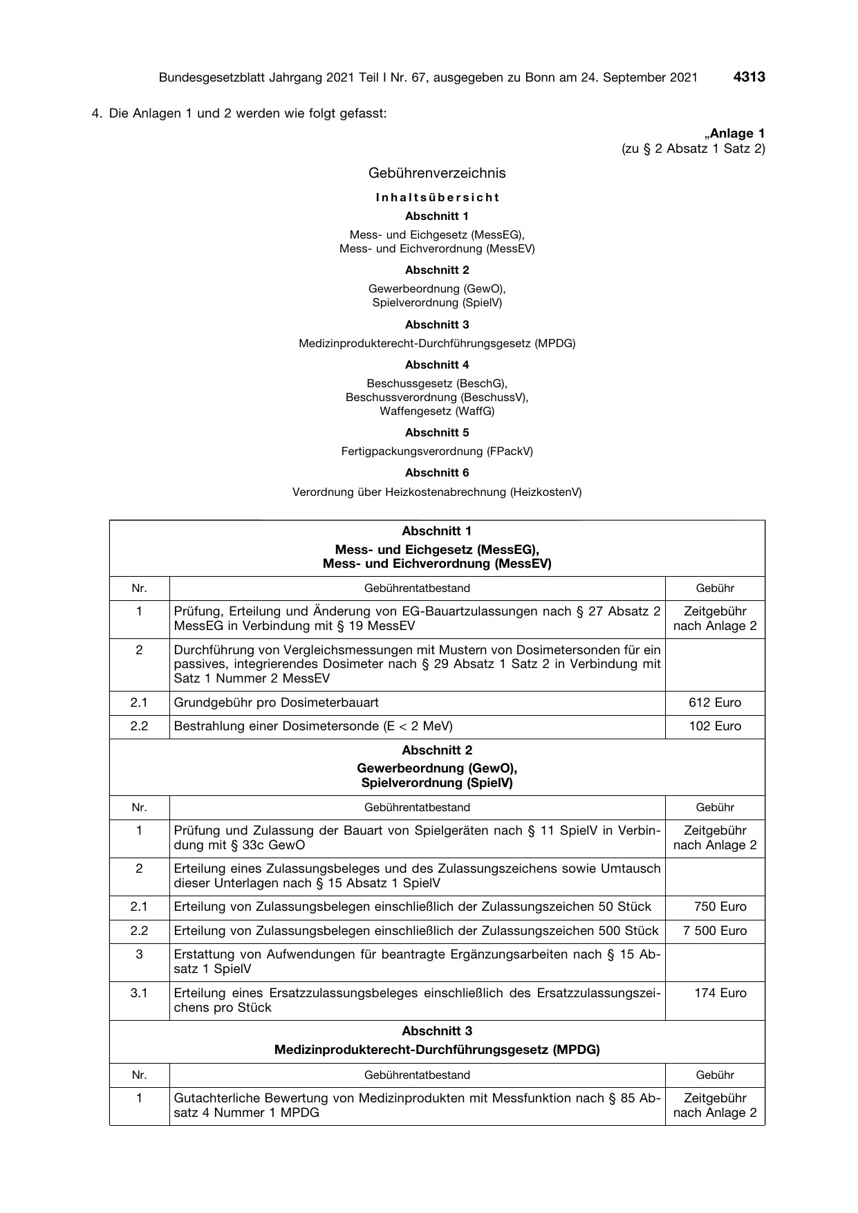 BGBl. 2021, Seite 4313 — Originalseite als Abbildung