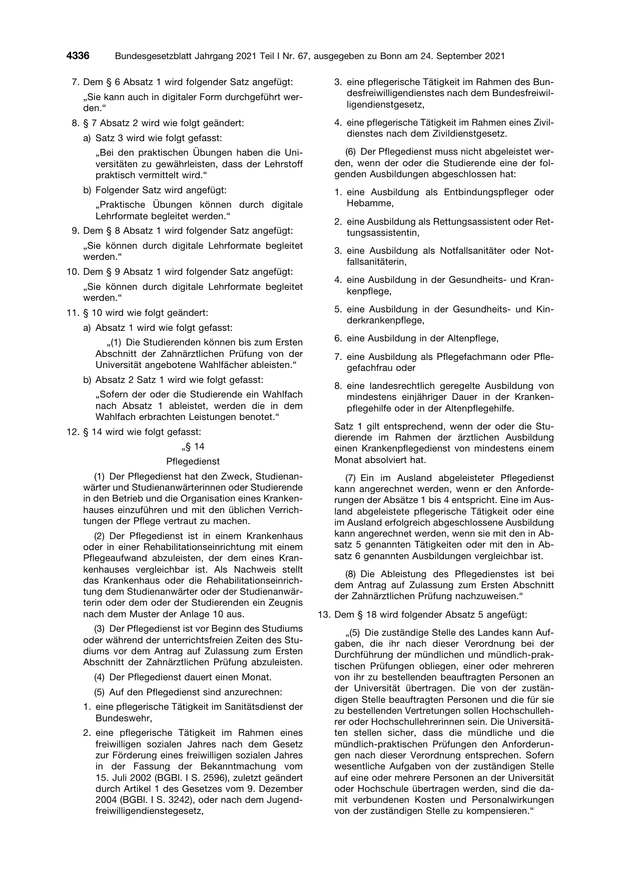 BGBl. 2021, Seite 4336 — Originalseite als Abbildung
