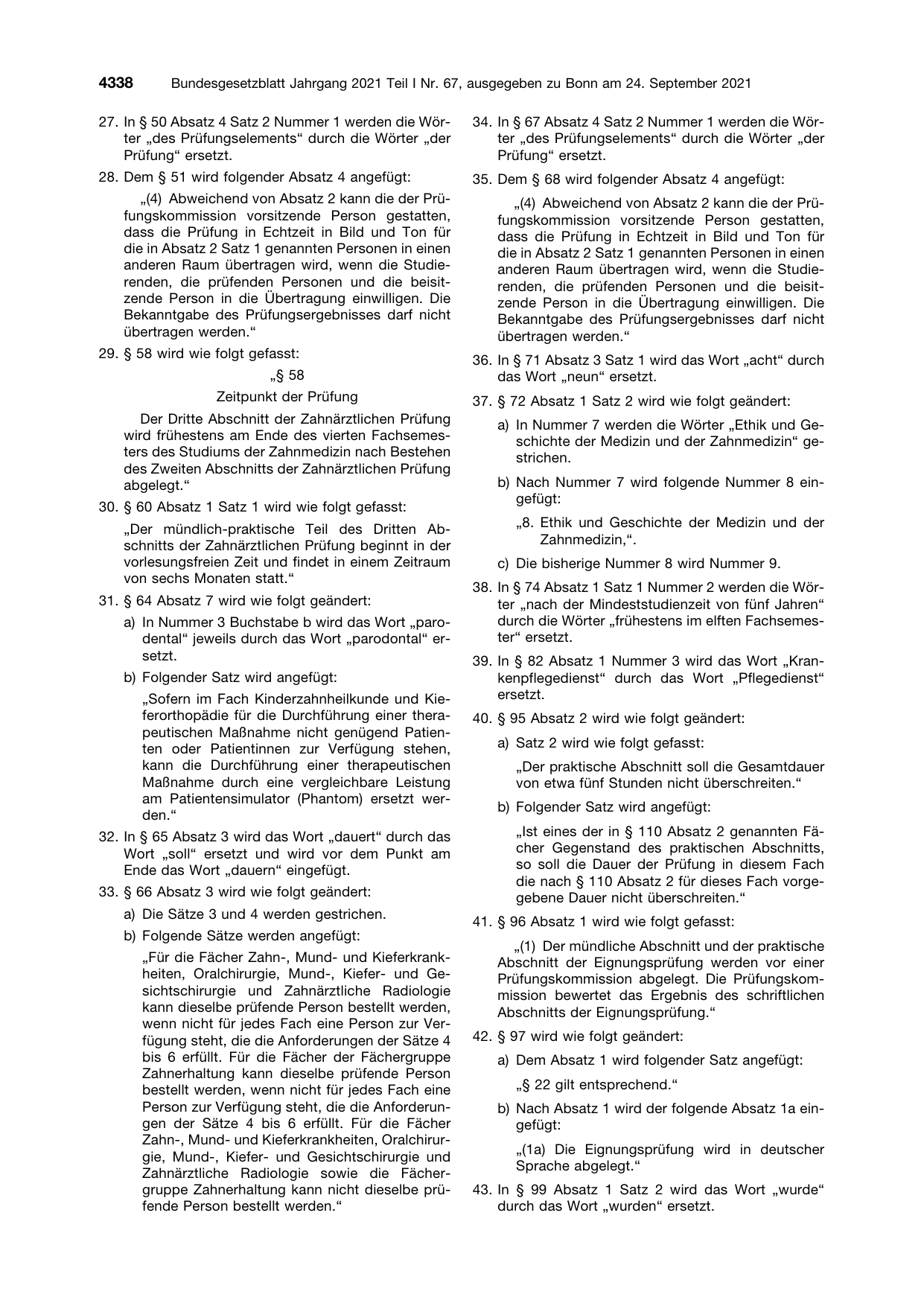 BGBl. 2021, Seite 4338 — Originalseite als Abbildung