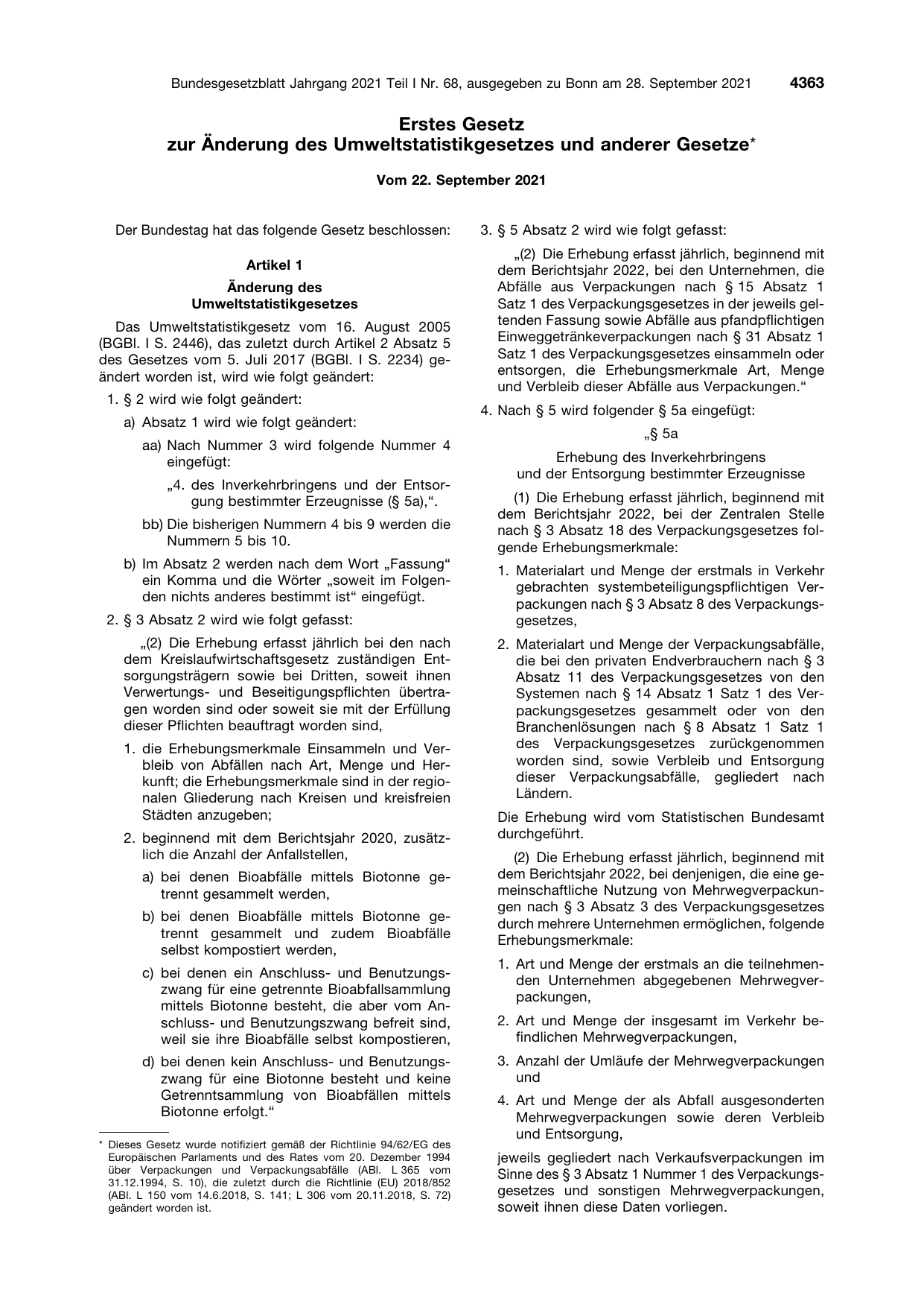 BGBl. 2021, Seite 4363 — Originalseite als Abbildung