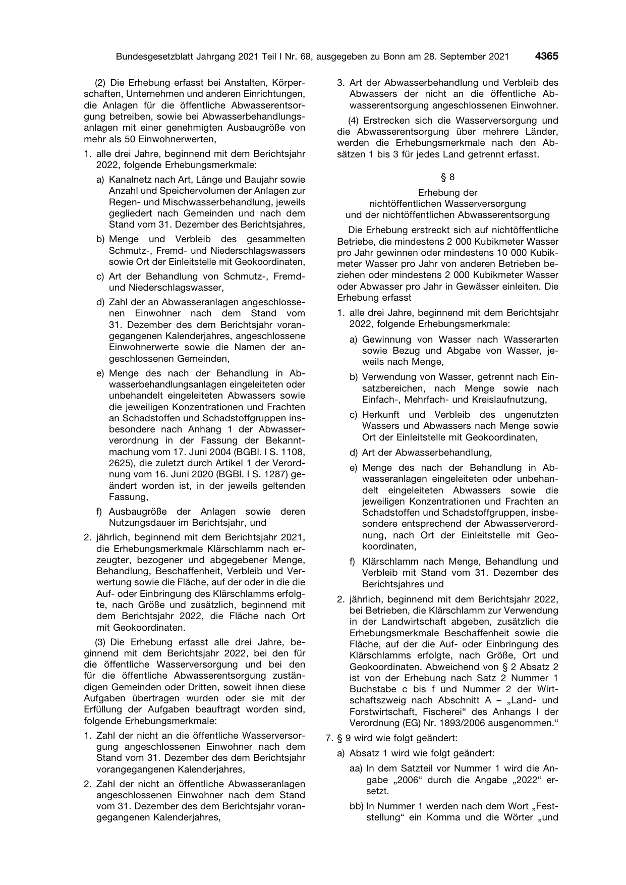 BGBl. 2021, Seite 4365 — Originalseite als Abbildung