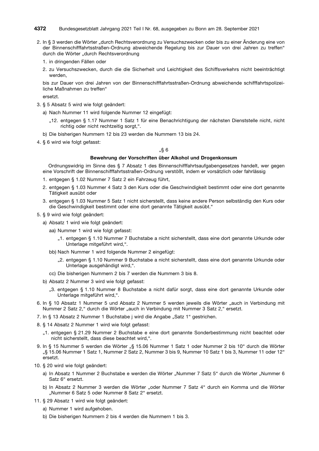 BGBl. 2021, Seite 4372 — Originalseite als Abbildung