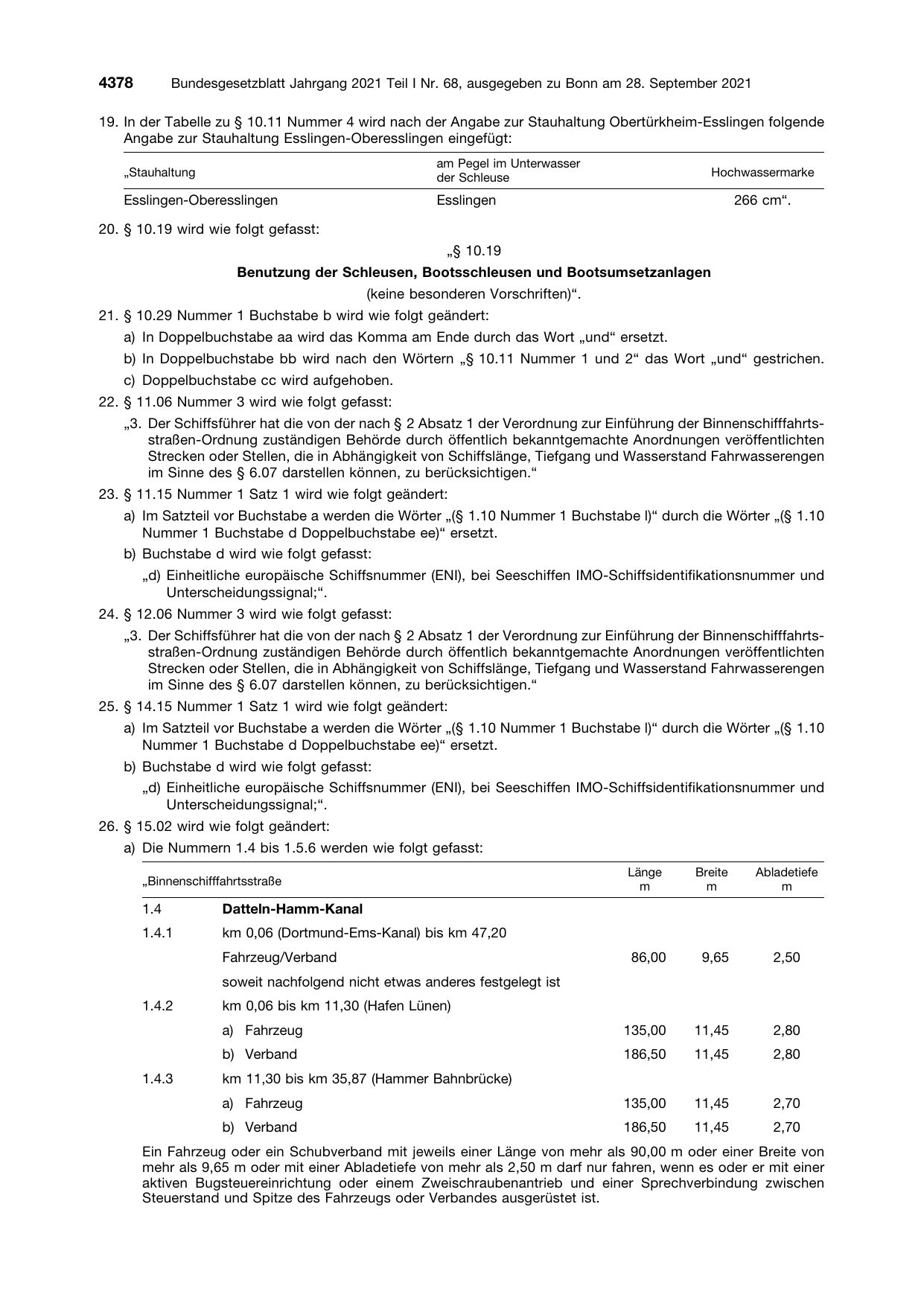 BGBl. 2021, Seite 4378 — Originalseite als Abbildung