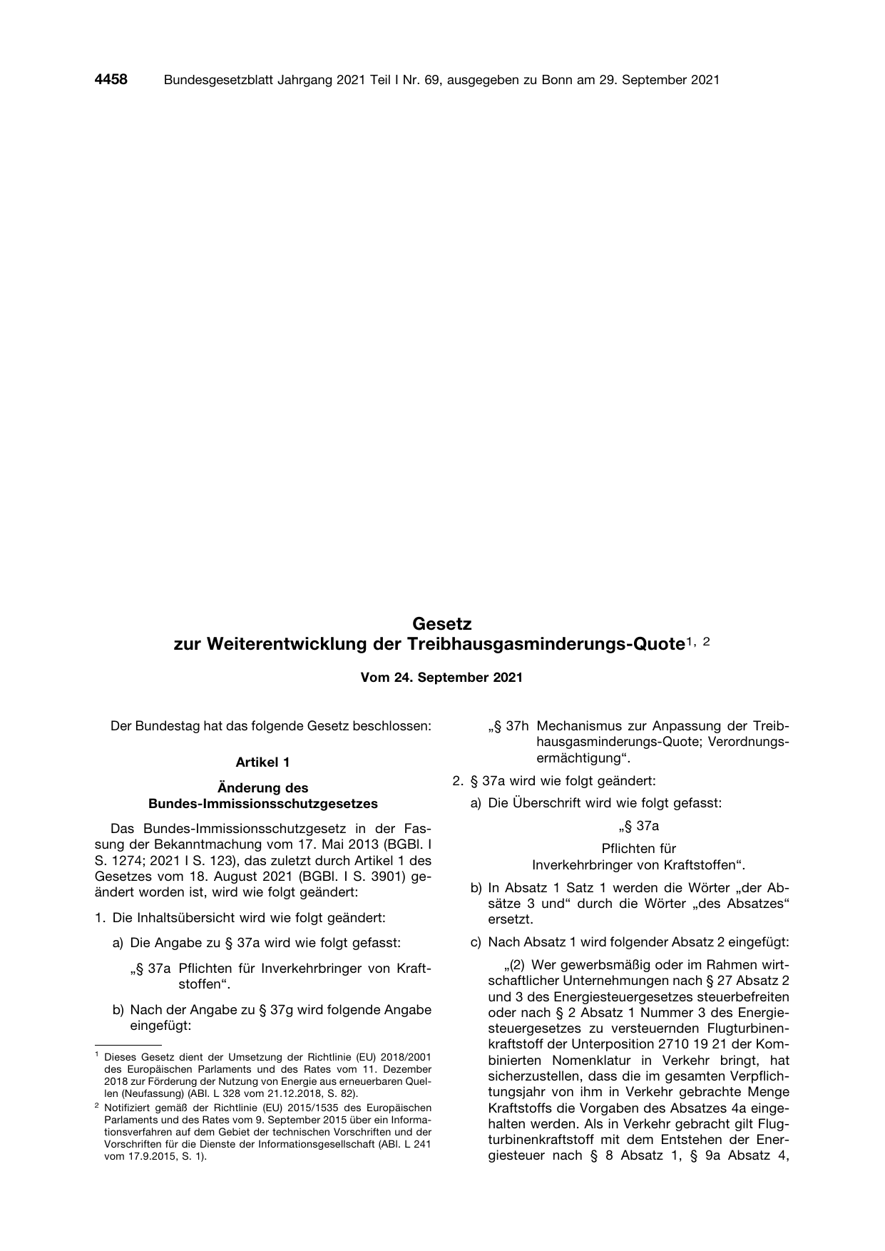 BGBl. 2021, Seite 4458 — Originalseite als Abbildung
