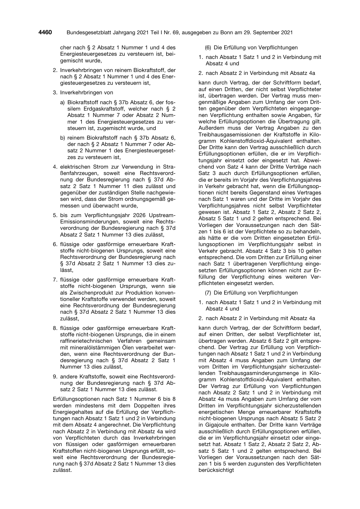 BGBl. 2021, Seite 4460 — Originalseite als Abbildung