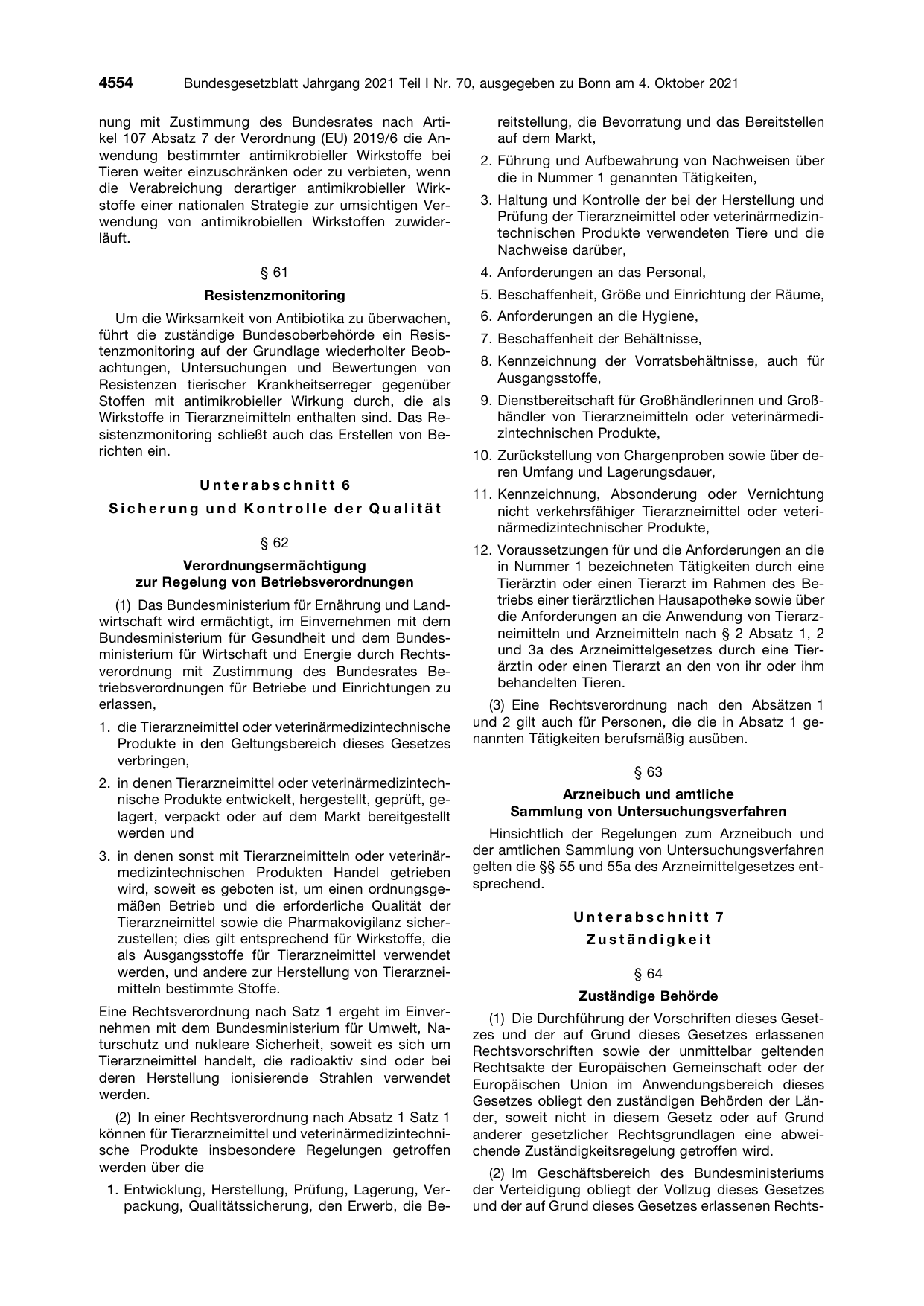 BGBl. 2021, Seite 4554 — Originalseite als Abbildung