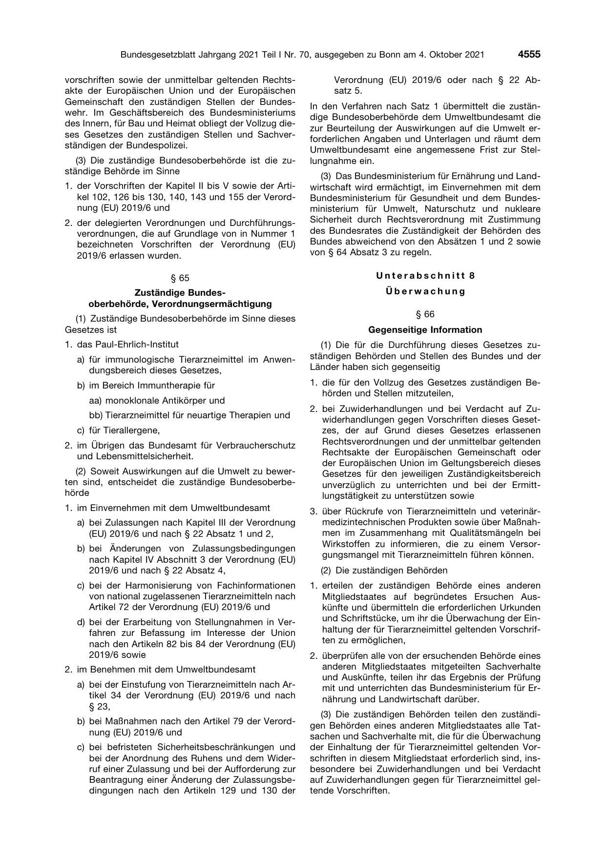 BGBl. 2021, Seite 4555 — Originalseite als Abbildung