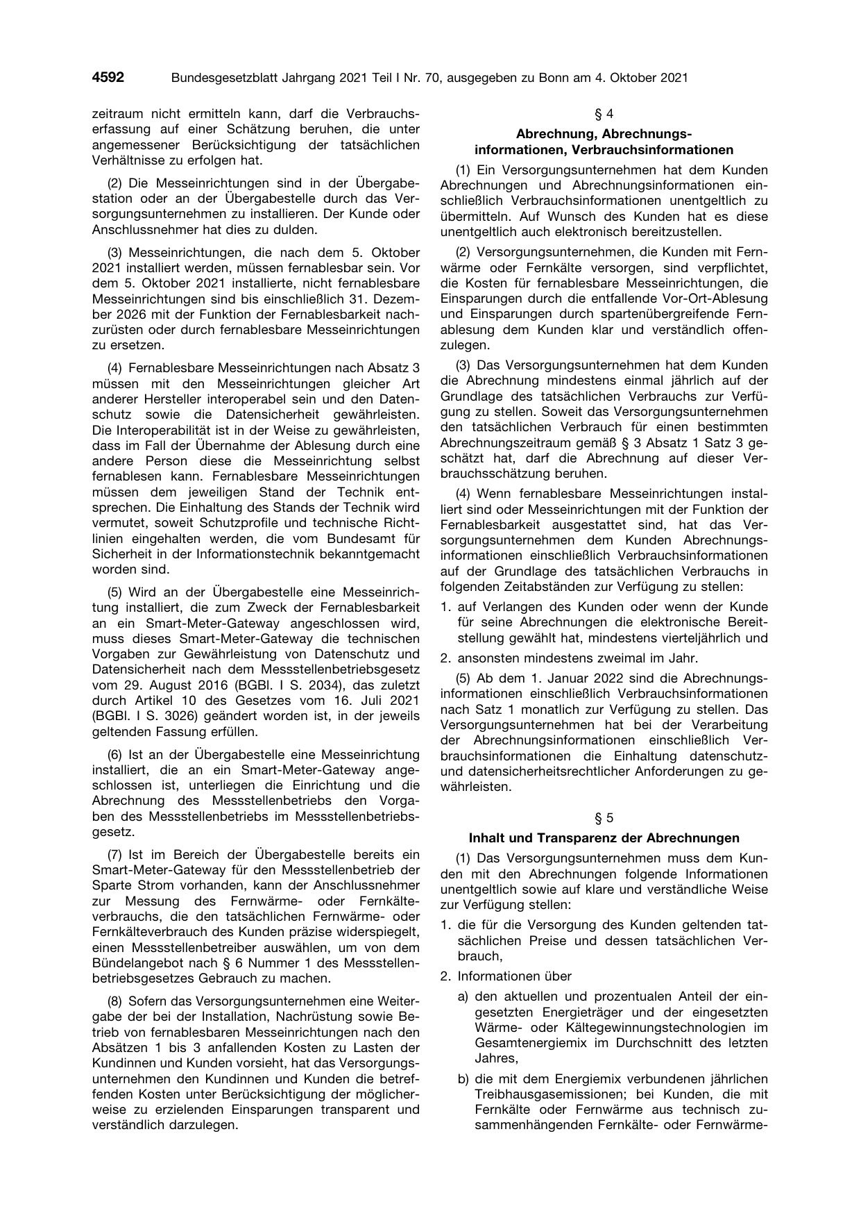 BGBl. 2021, Seite 4592 — Originalseite als Abbildung