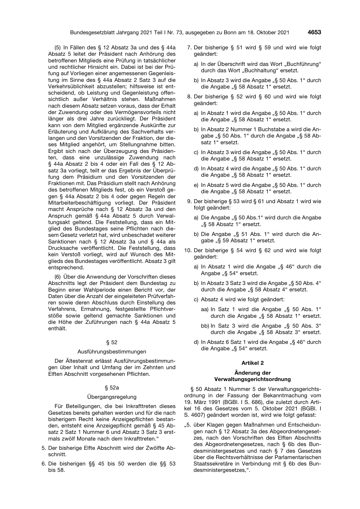 BGBl. 2021, Seite 4653 — Originalseite als Abbildung