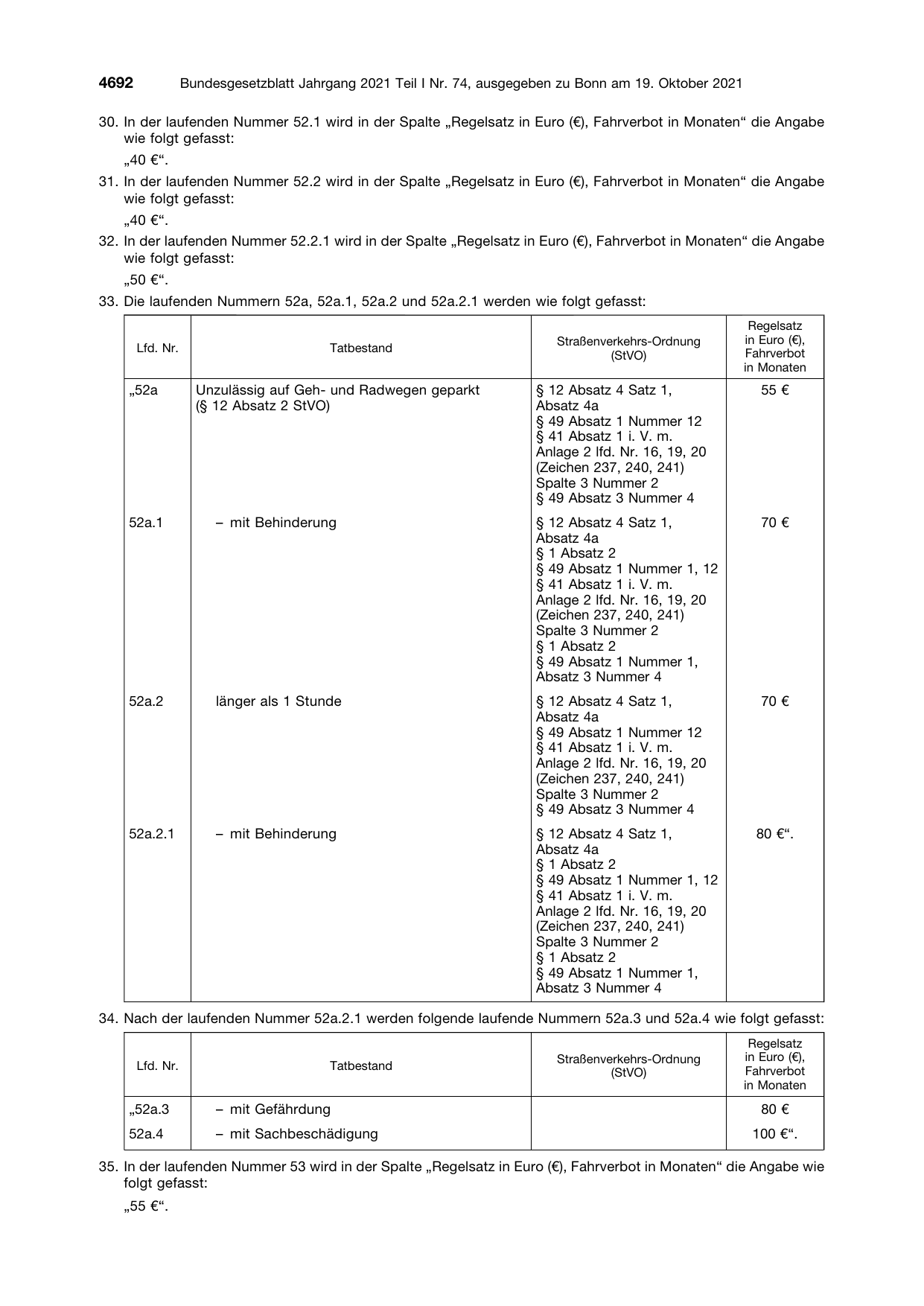 BGBl. 2021, Seite 4692 — Originalseite als Abbildung