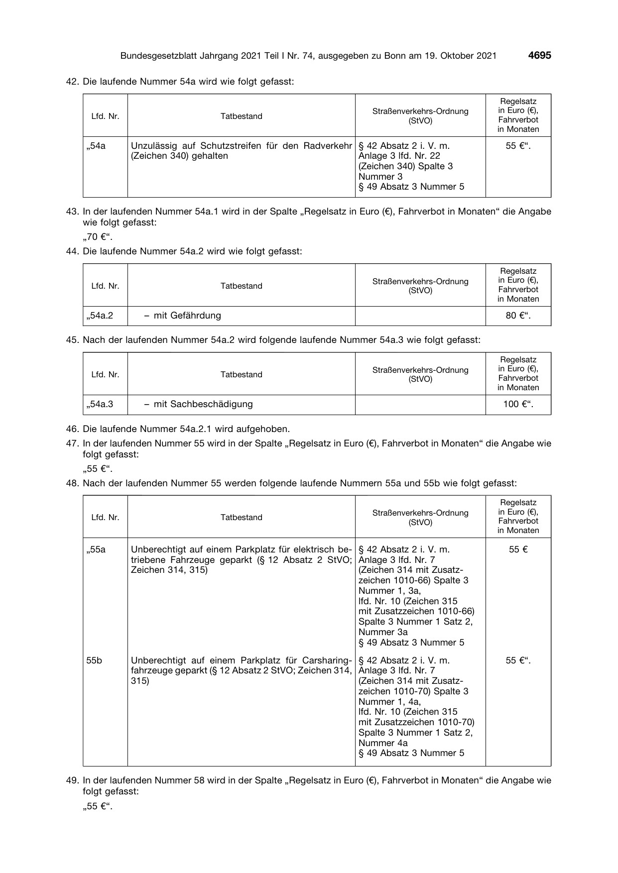BGBl. 2021, Seite 4695 — Originalseite als Abbildung
