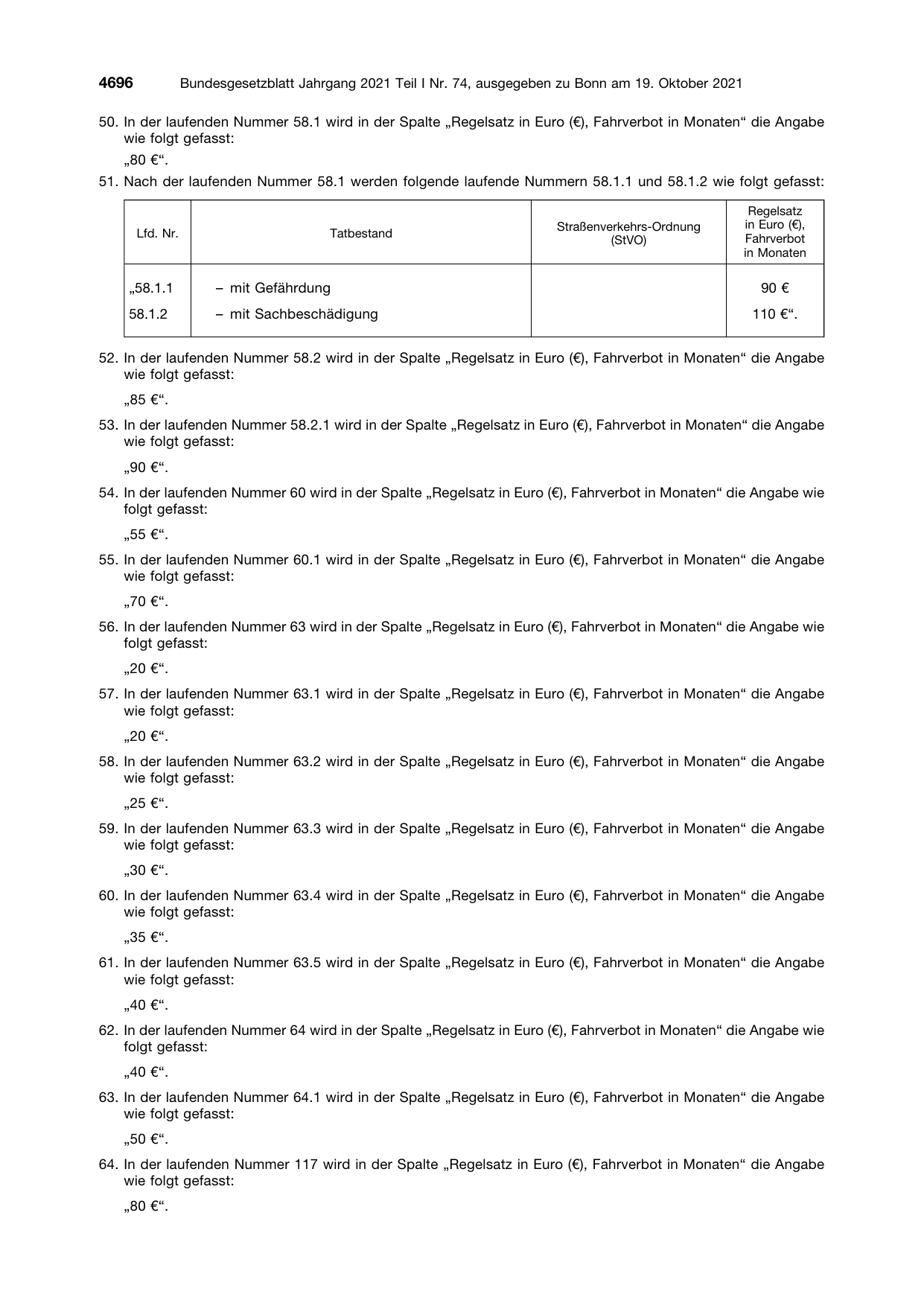 BGBl. 2021, Seite 4696 — Originalseite als Abbildung