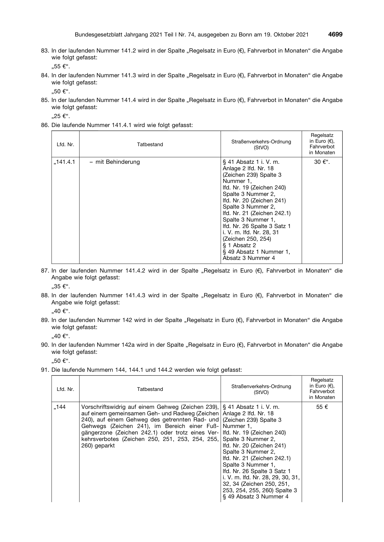 BGBl. 2021, Seite 4699 — Originalseite als Abbildung