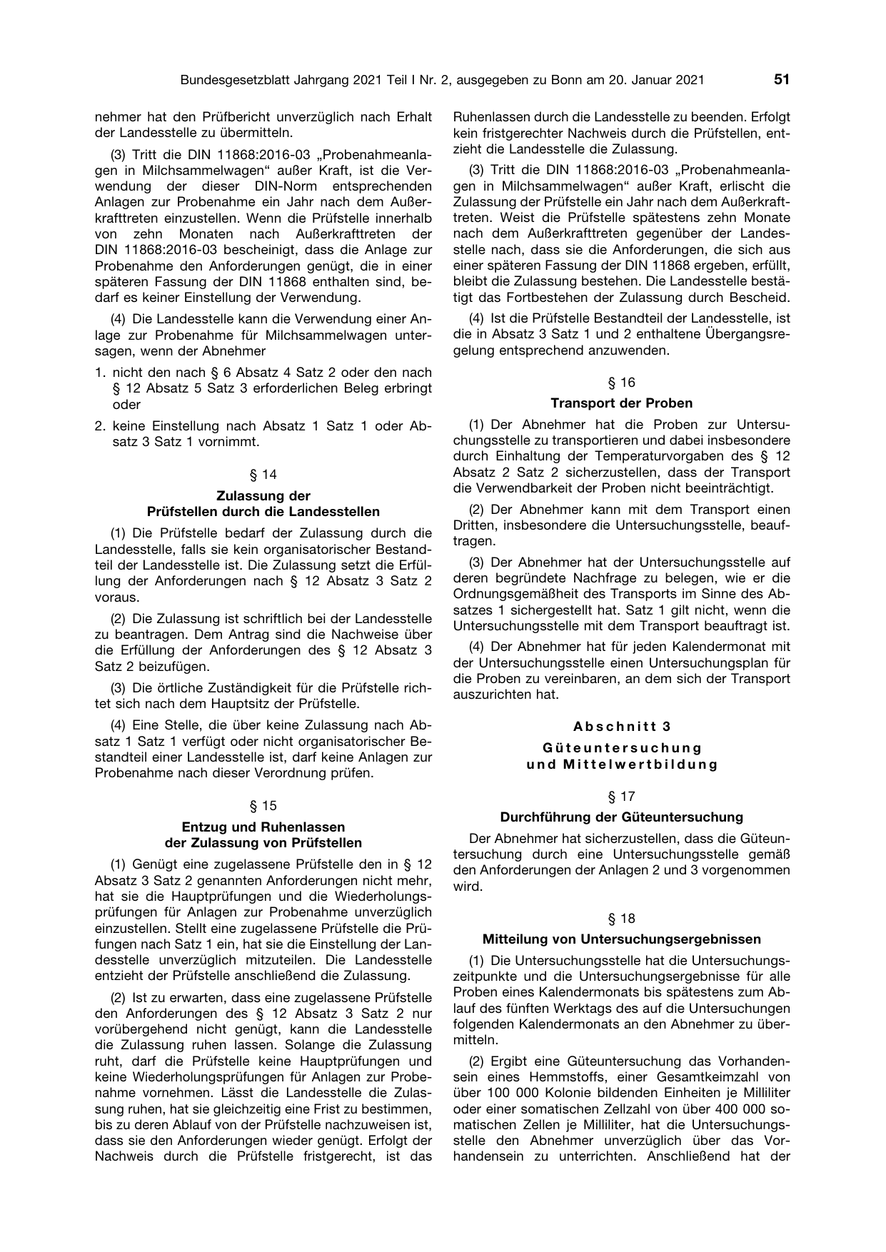 BGBl. 2021, Seite 51 — Originalseite als Abbildung