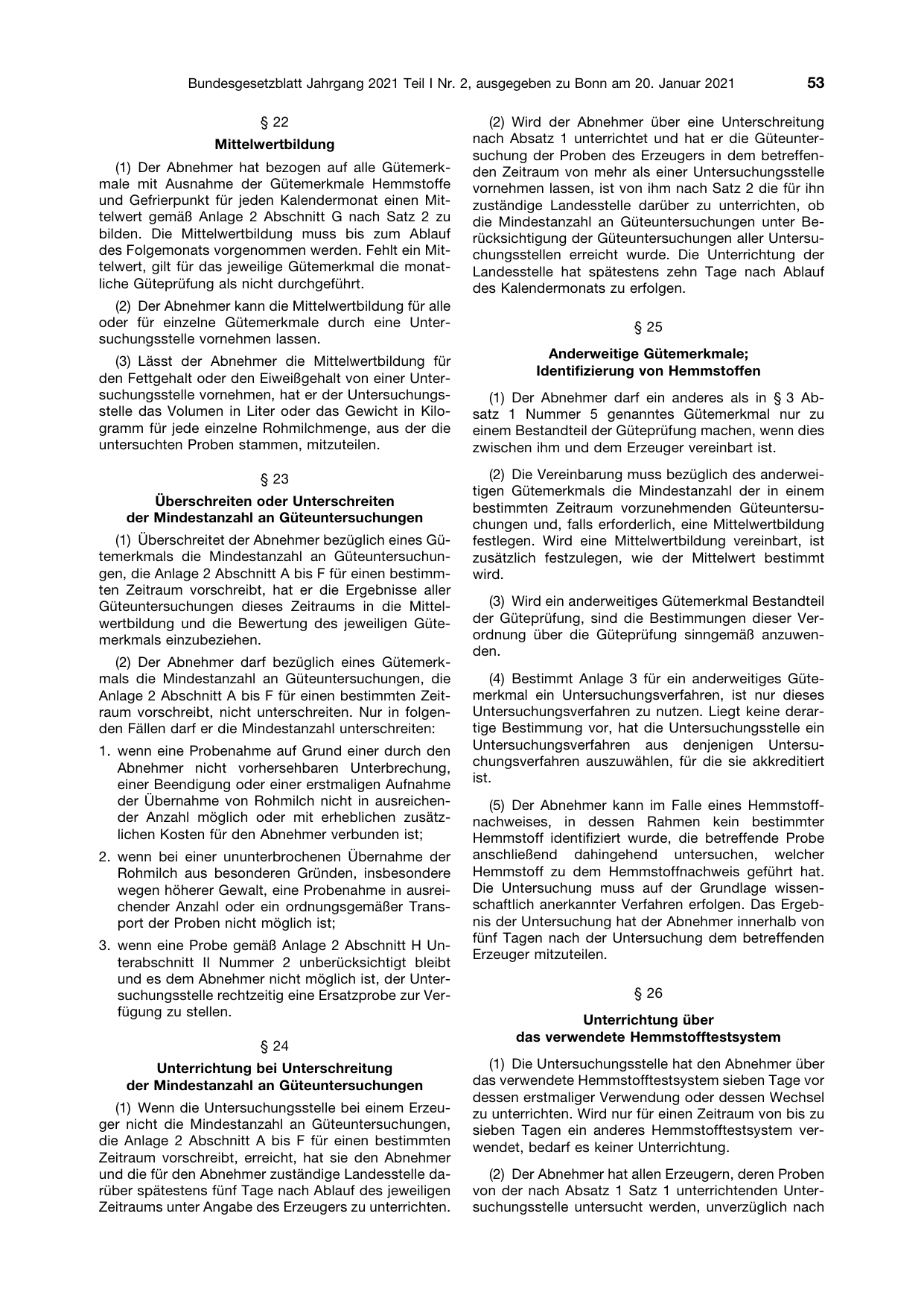 BGBl. 2021, Seite 53 — Originalseite als Abbildung