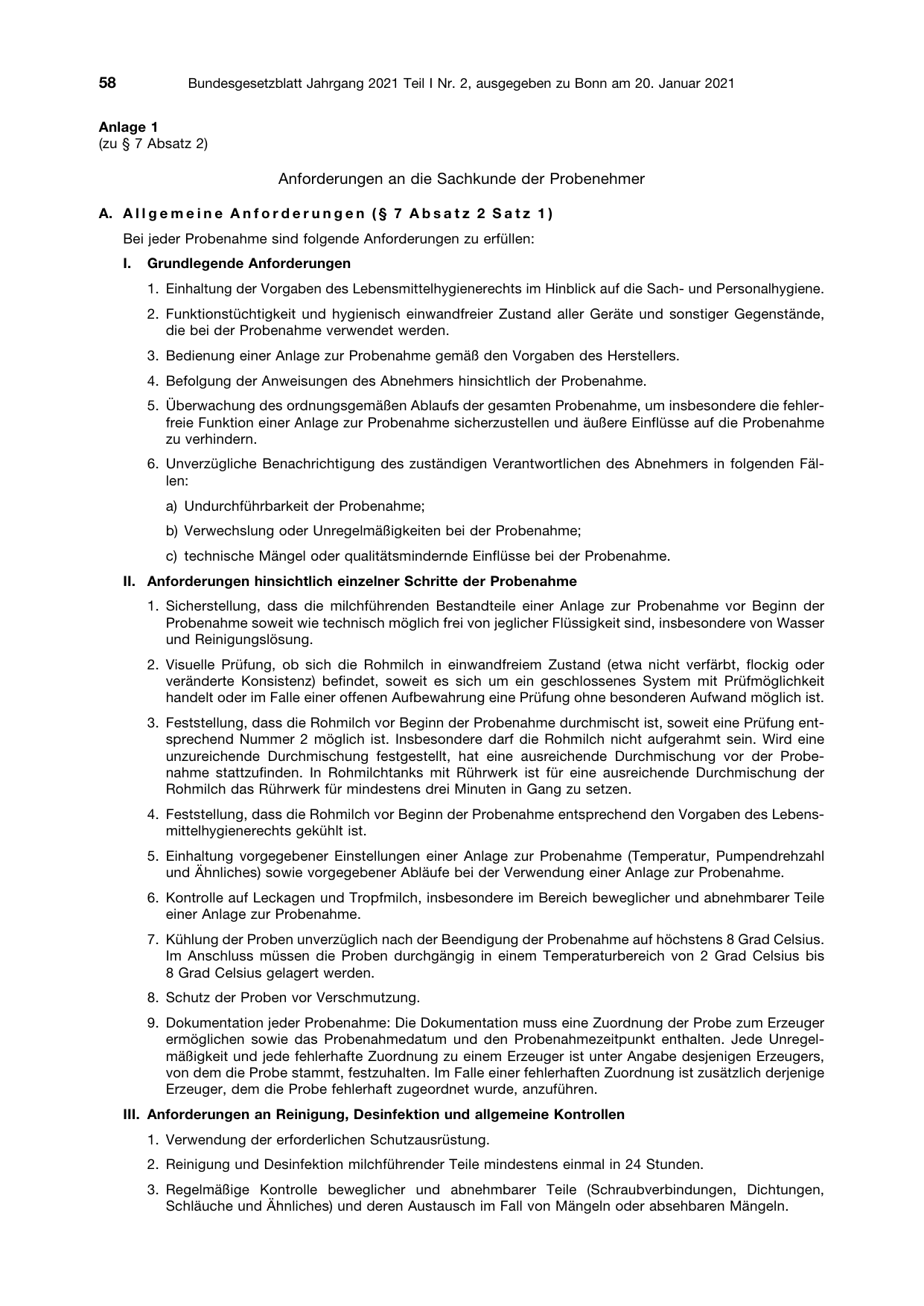 BGBl. 2021, Seite 58 — Originalseite als Abbildung