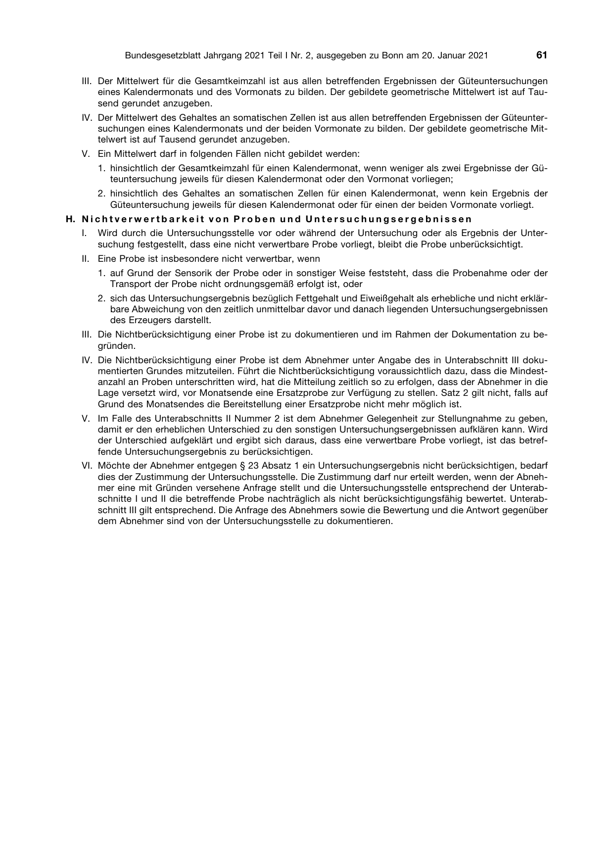 BGBl. 2021, Seite 61 — Originalseite als Abbildung