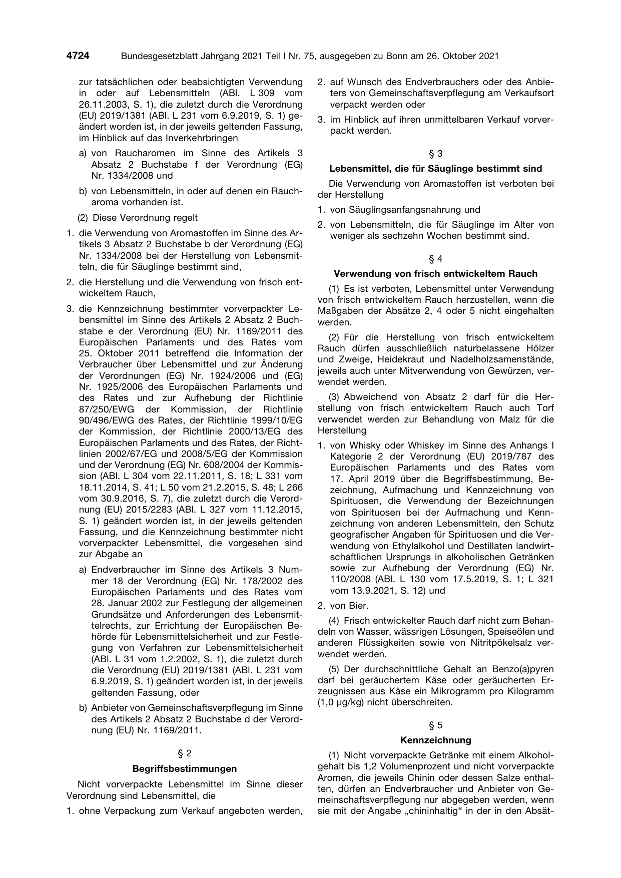BGBl. 2021, Seite 4724 — Originalseite als Abbildung