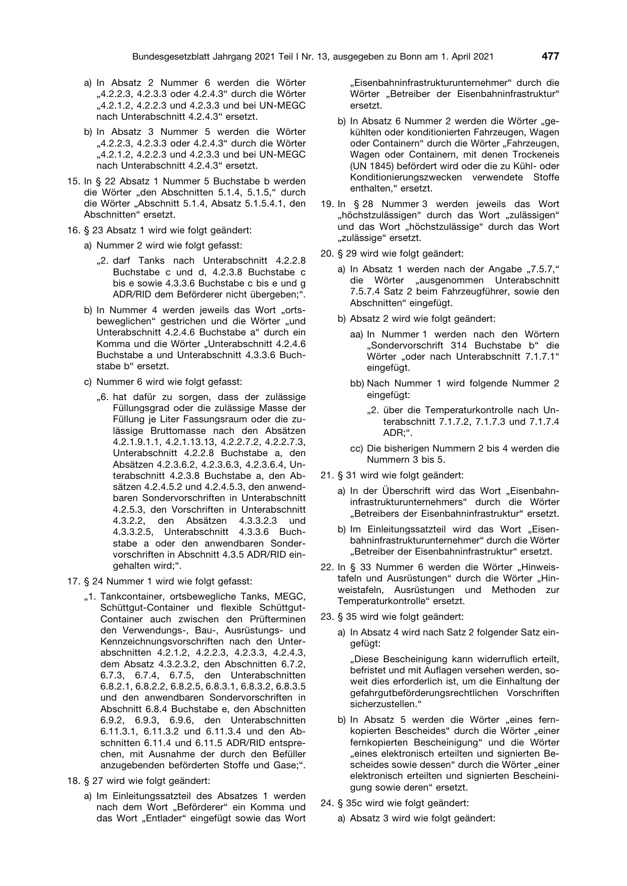 BGBl. 2021, Seite 477 — Originalseite als Abbildung