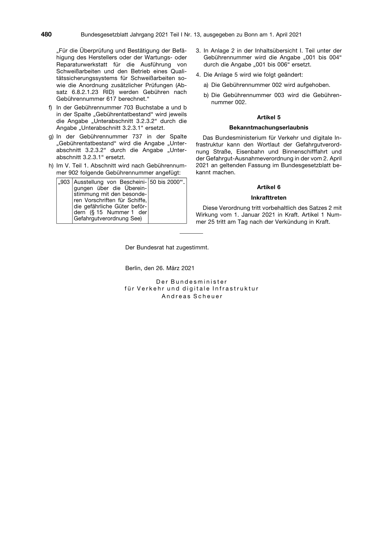 BGBl. 2021, Seite 480 — Originalseite als Abbildung