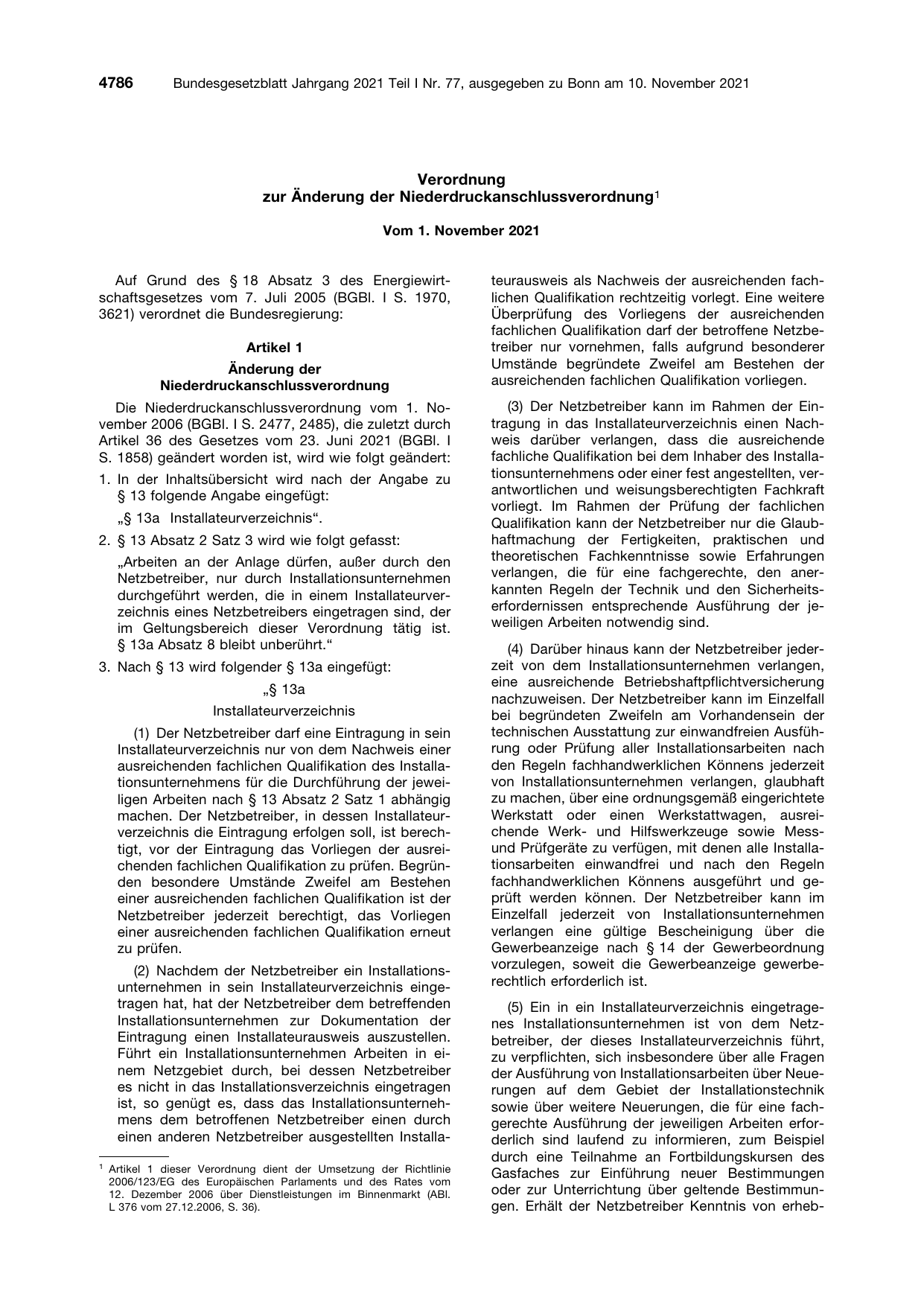 BGBl. 2021, Seite 4786 — Originalseite als Abbildung