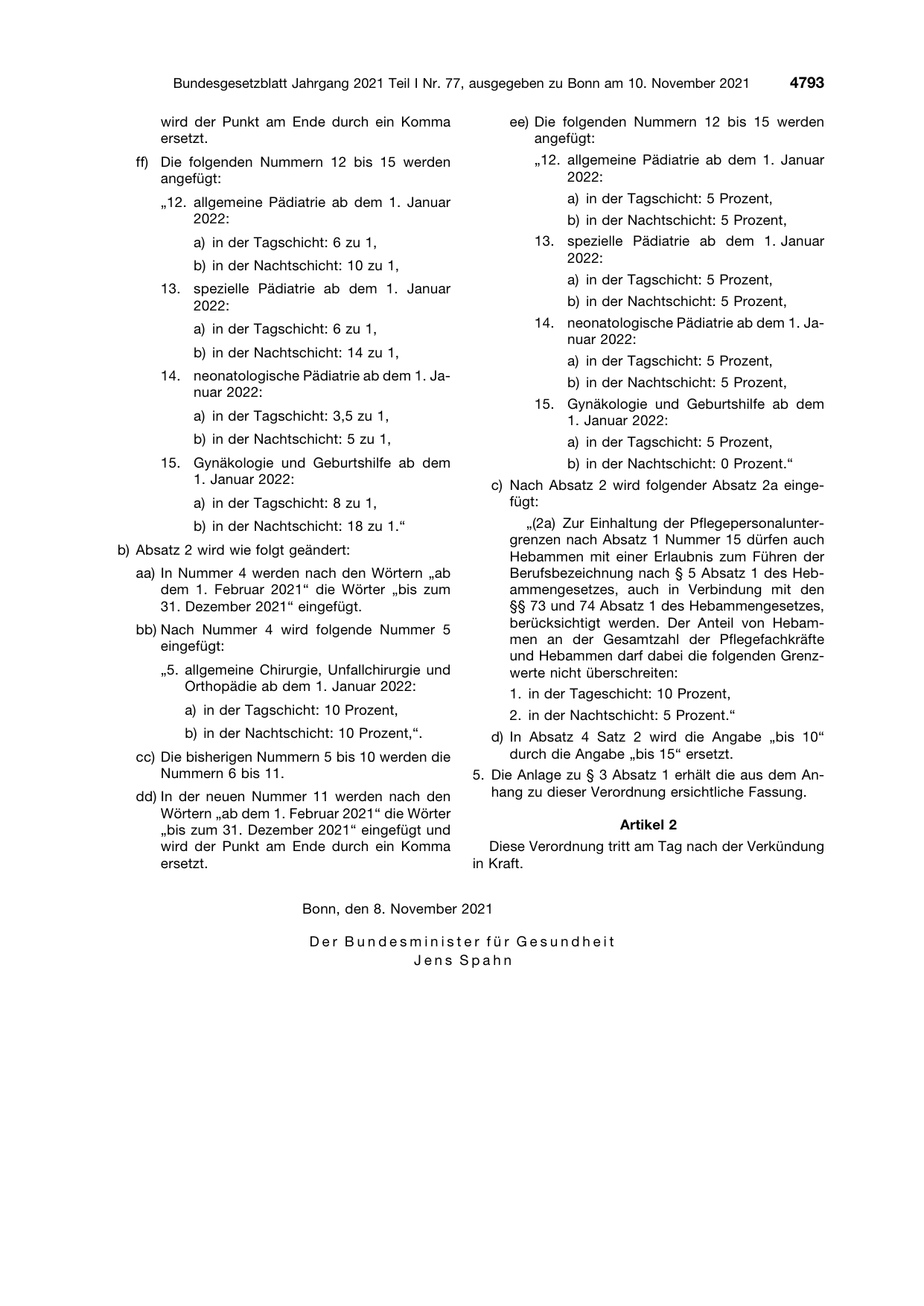 BGBl. 2021, Seite 4793 — Originalseite als Abbildung
