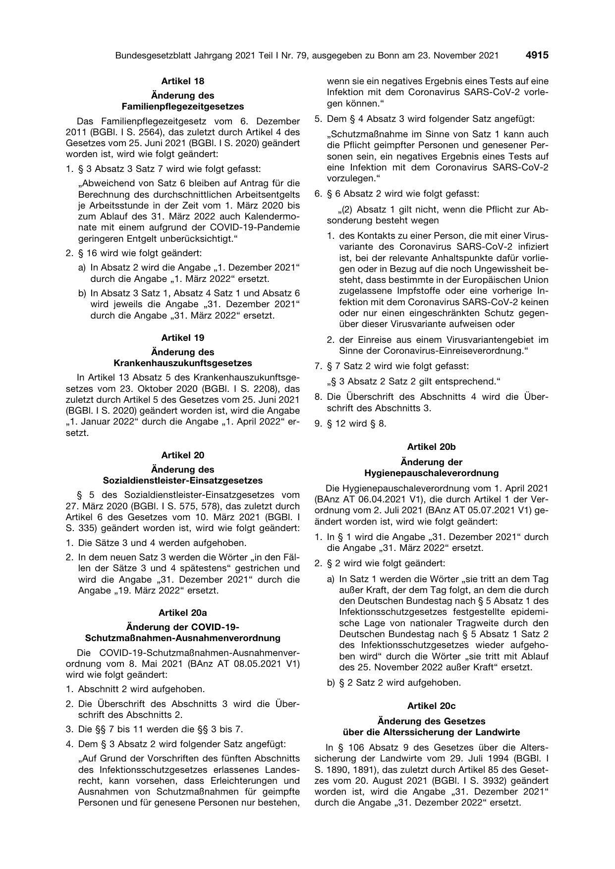 BGBl. 2021, Seite 4915 — Originalseite als Abbildung