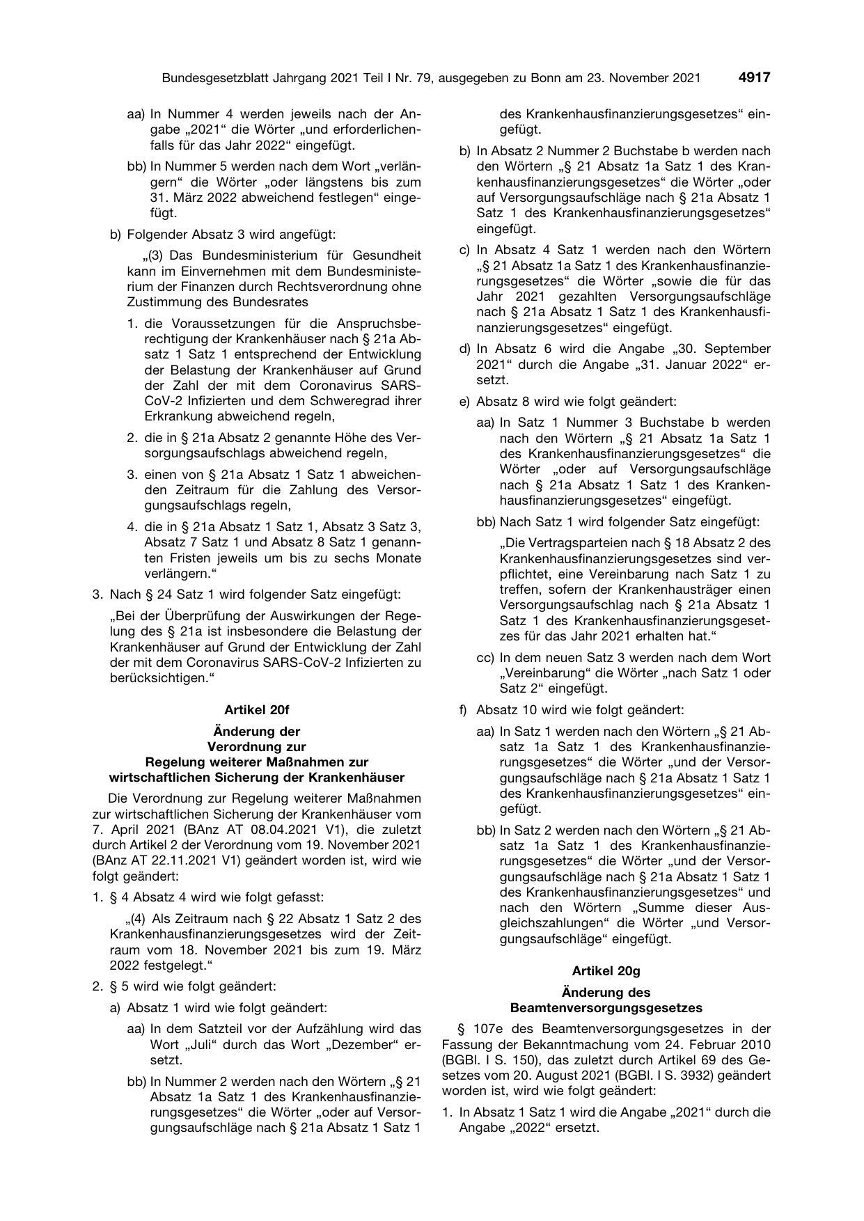 BGBl. 2021, Seite 4917 — Originalseite als Abbildung