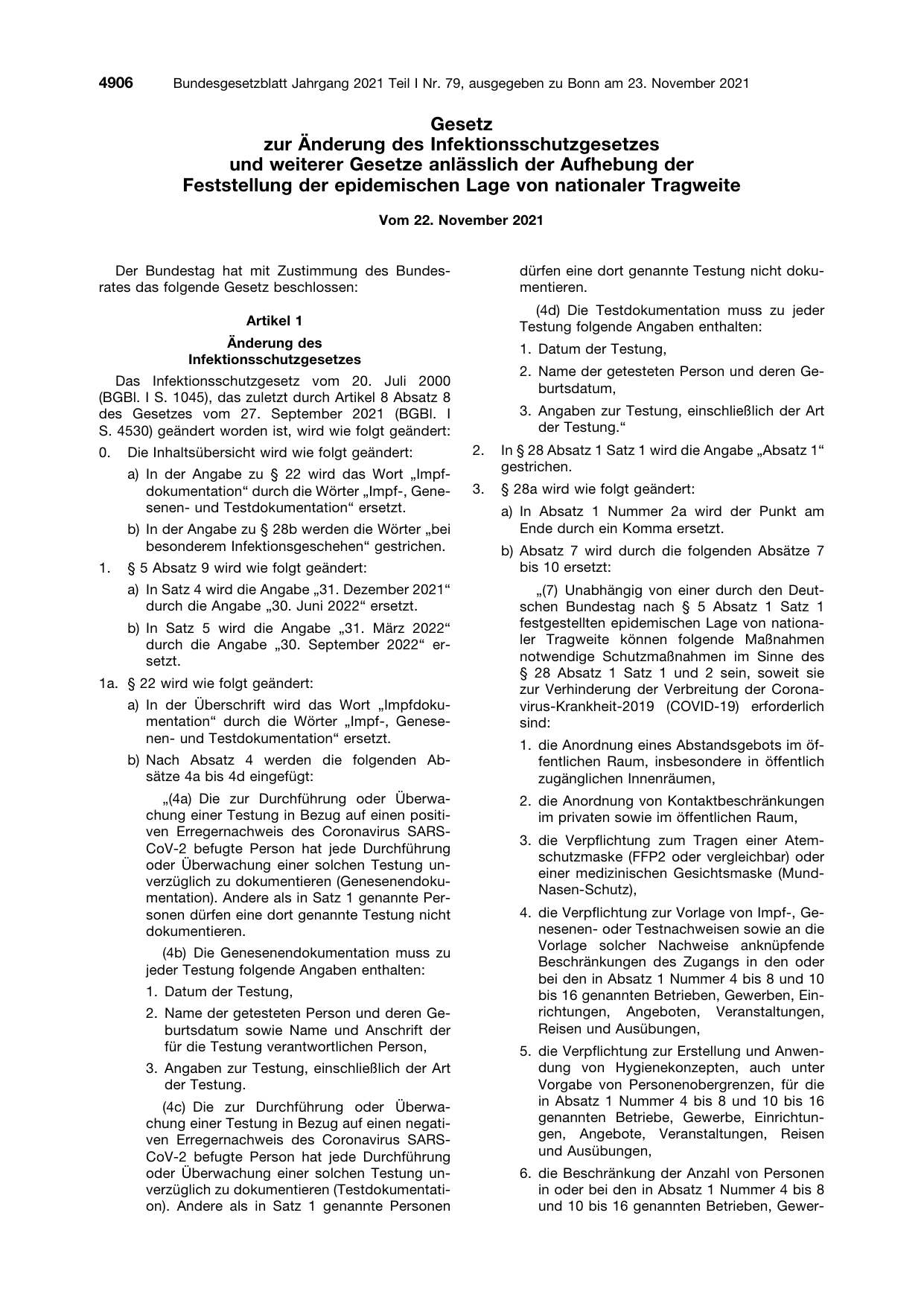 BGBl. 2021, Seite 4906 — Originalseite als Abbildung