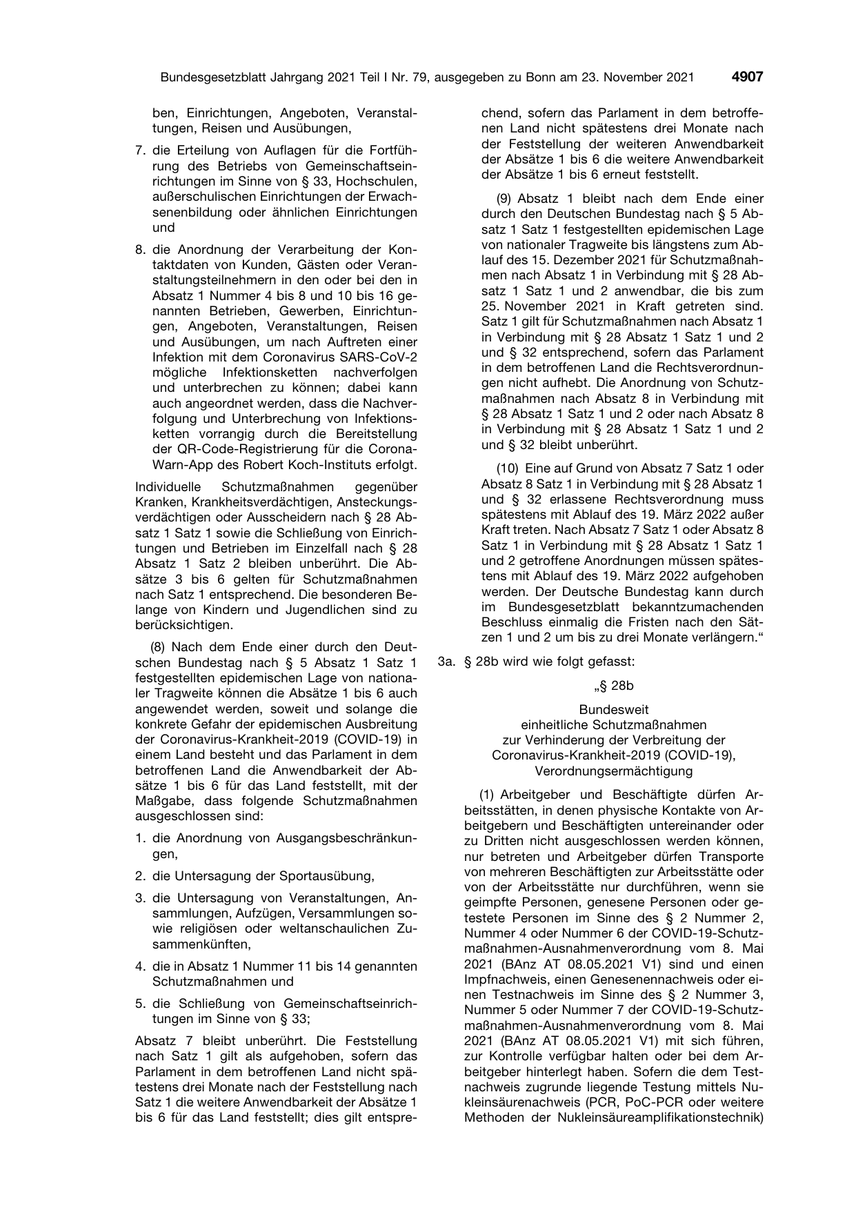 BGBl. 2021, Seite 4907 — Originalseite als Abbildung
