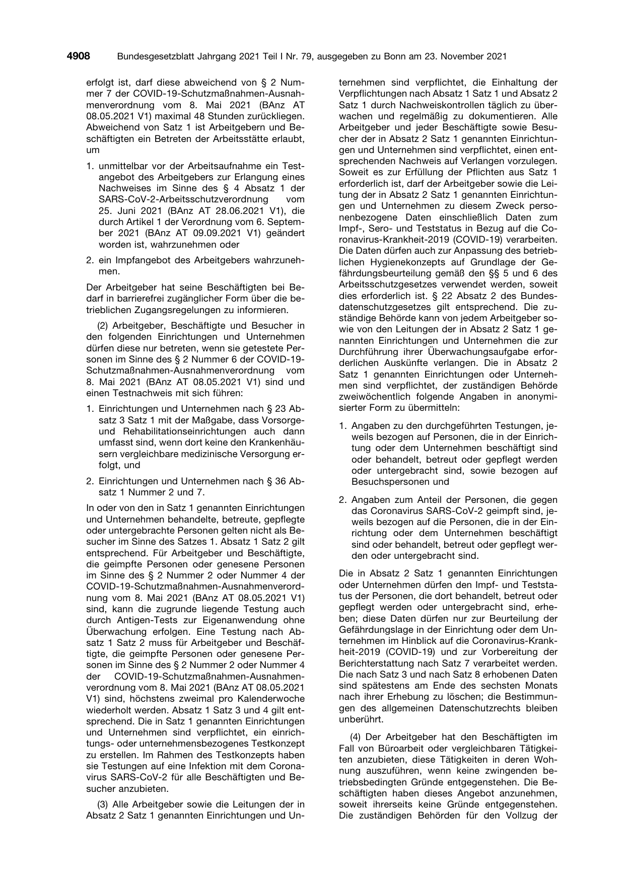 BGBl. 2021, Seite 4908 — Originalseite als Abbildung