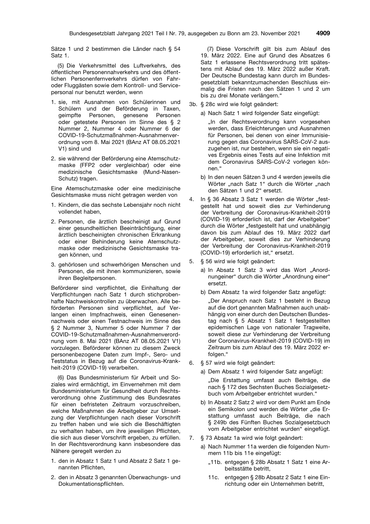 BGBl. 2021, Seite 4909 — Originalseite als Abbildung