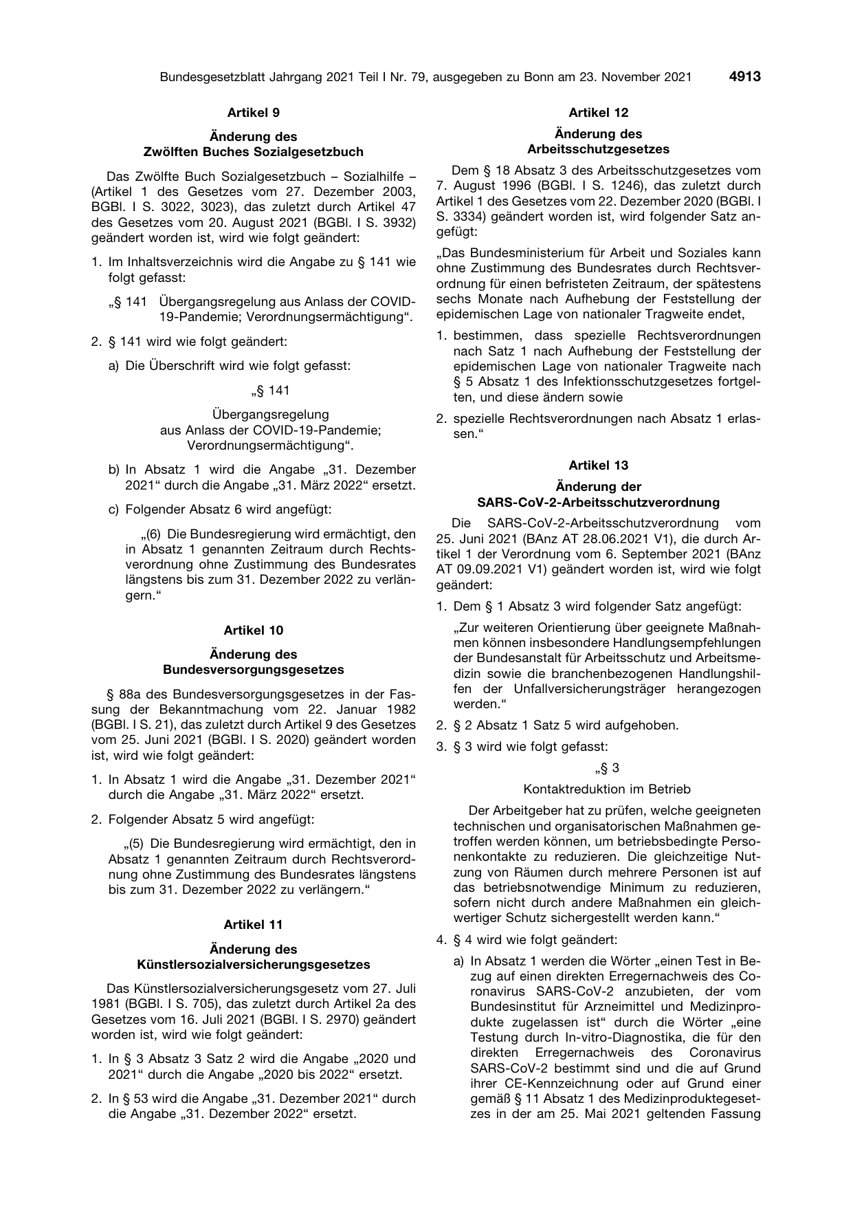 BGBl. 2021, Seite 4913 — Originalseite als Abbildung