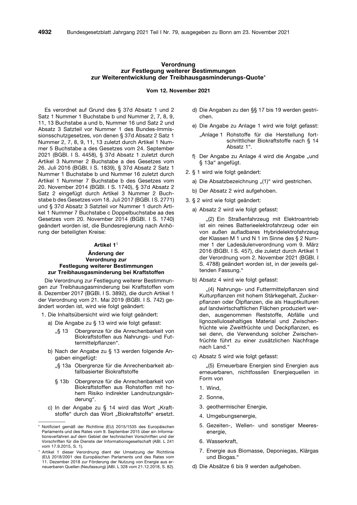 BGBl. 2021, Seite 4932 — Originalseite als Abbildung