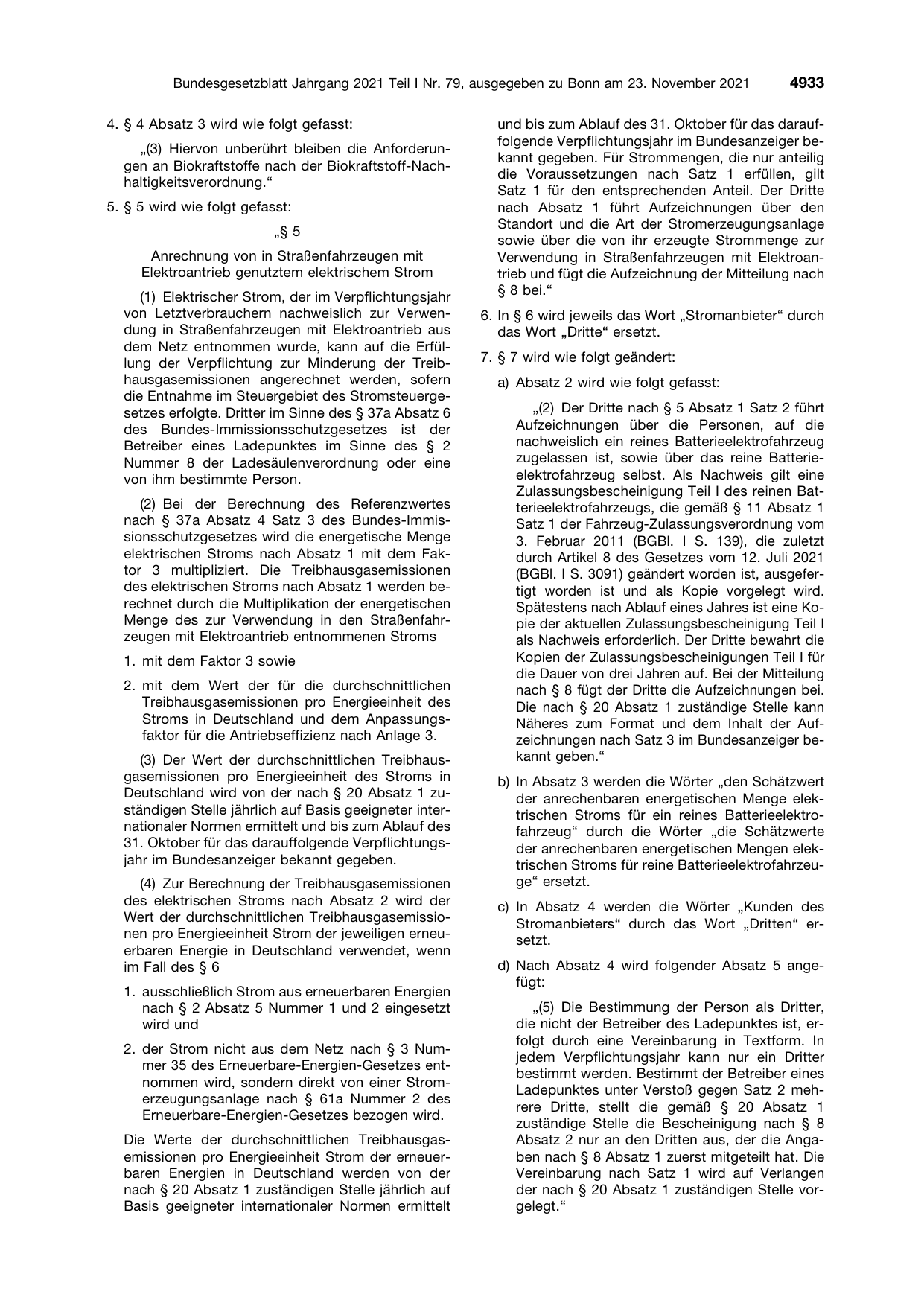 BGBl. 2021, Seite 4933 — Originalseite als Abbildung