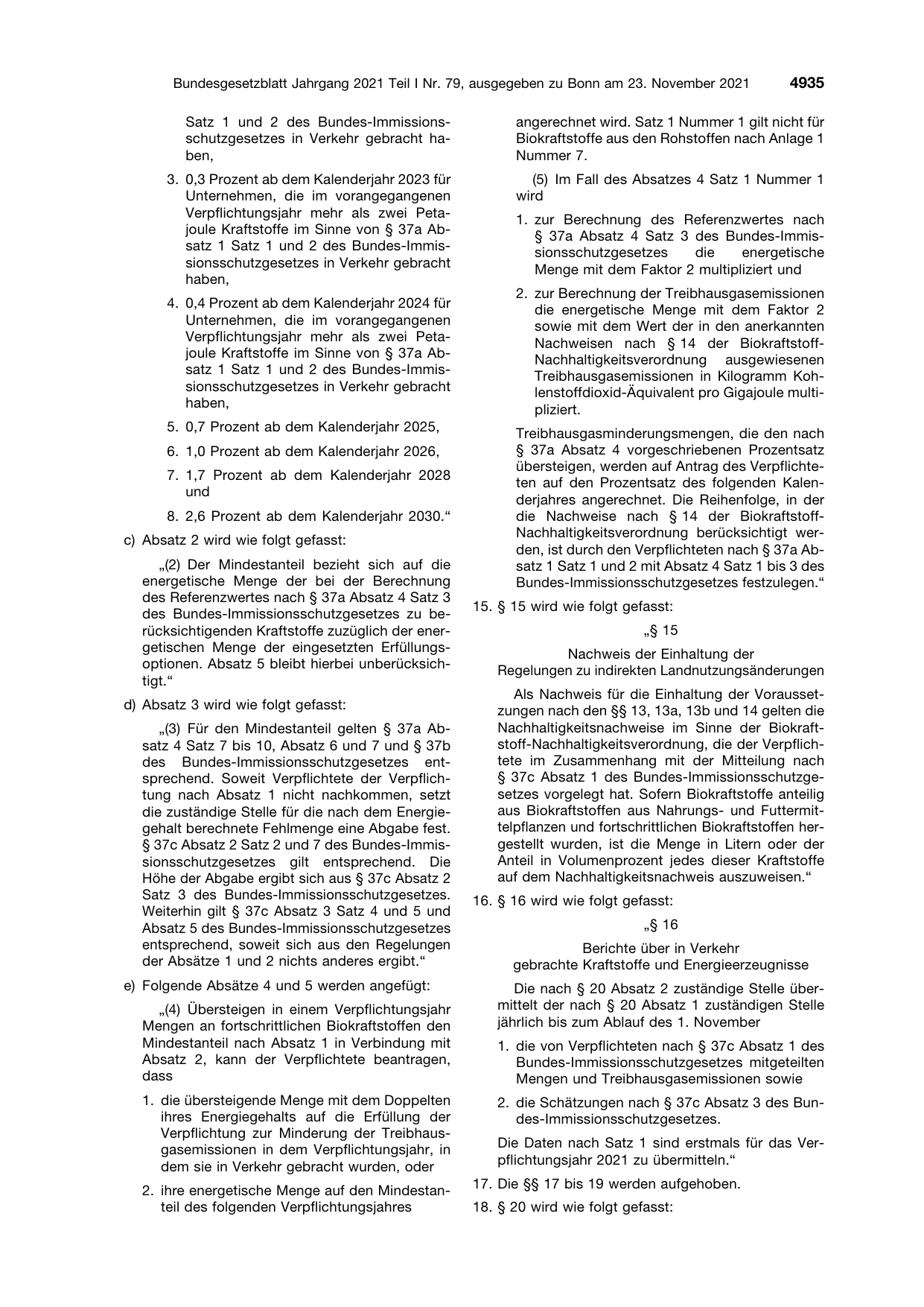 BGBl. 2021, Seite 4935 — Originalseite als Abbildung
