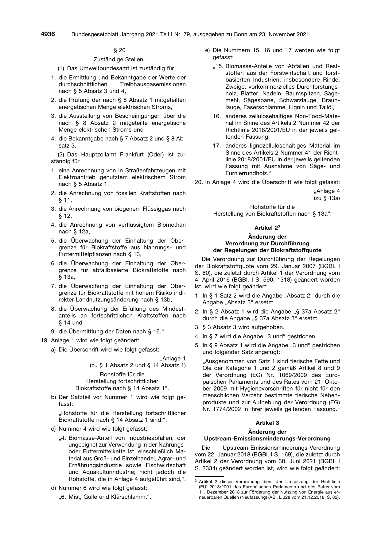BGBl. 2021, Seite 4936 — Originalseite als Abbildung