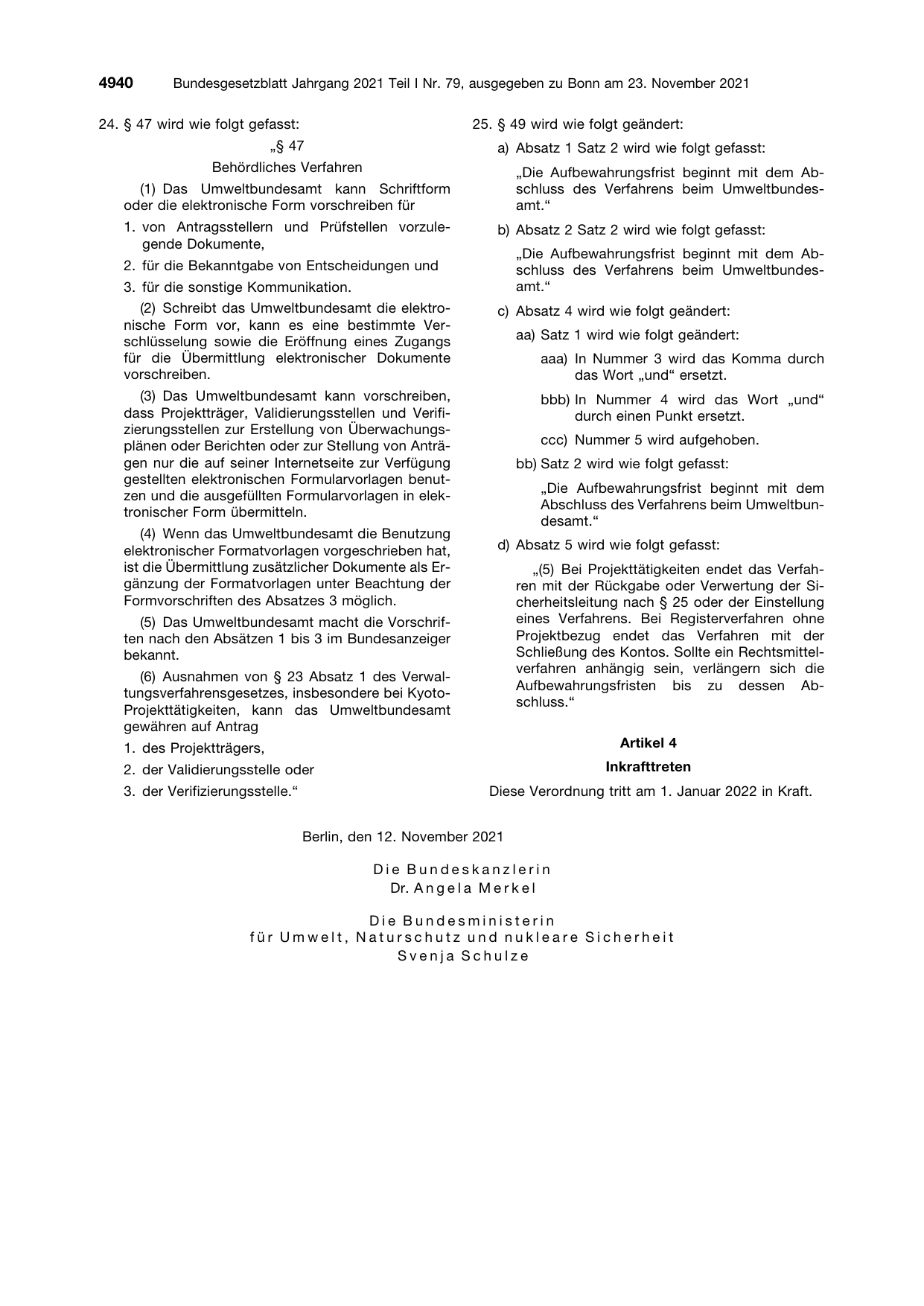 BGBl. 2021, Seite 4940 — Originalseite als Abbildung