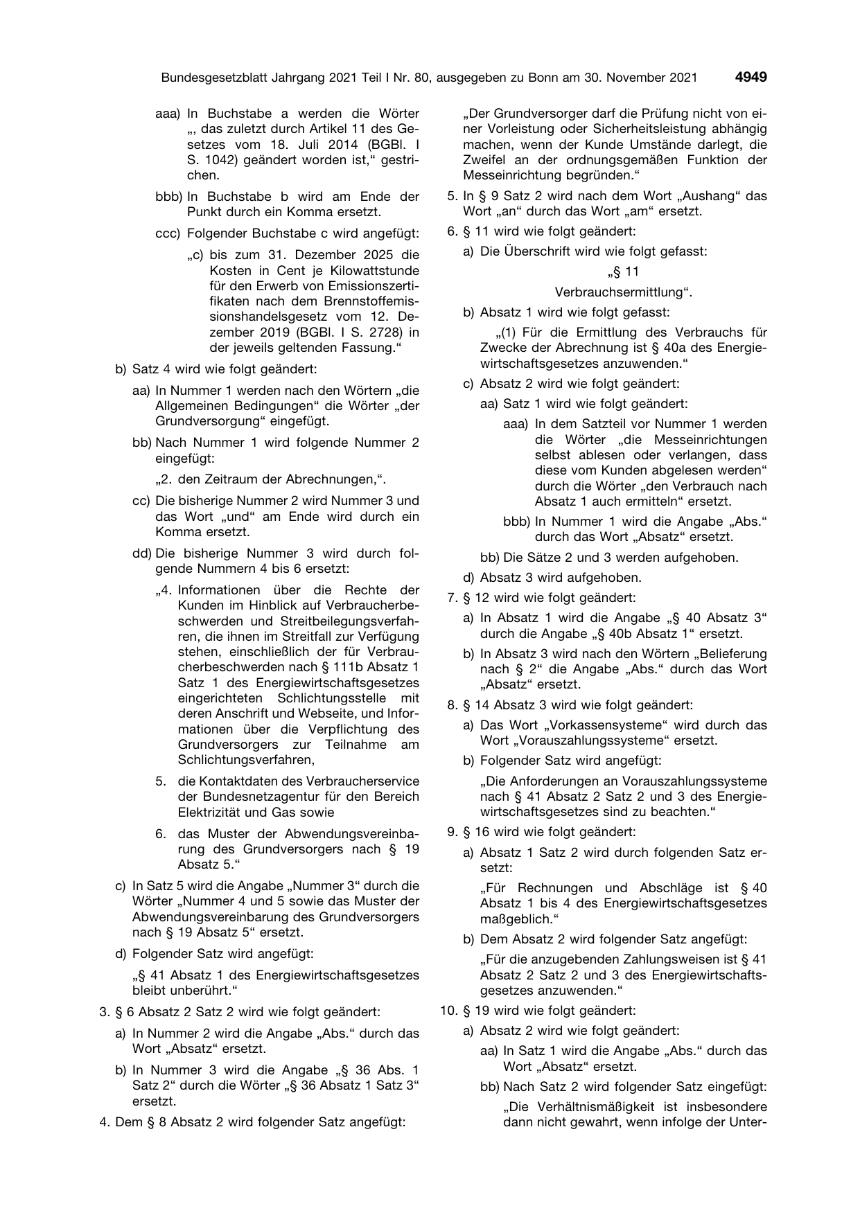 BGBl. 2021, Seite 4949 — Originalseite als Abbildung