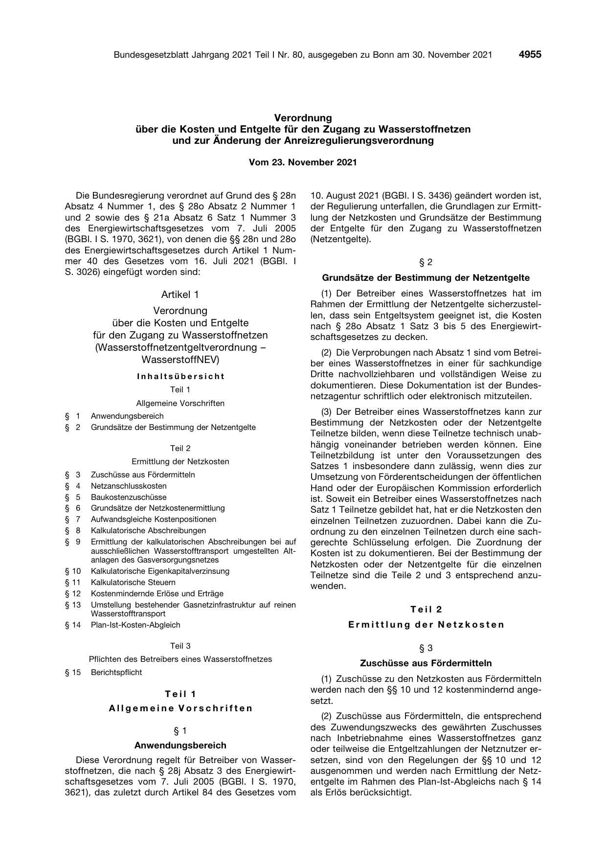 BGBl. 2021, Seite 4955 — Originalseite als Abbildung