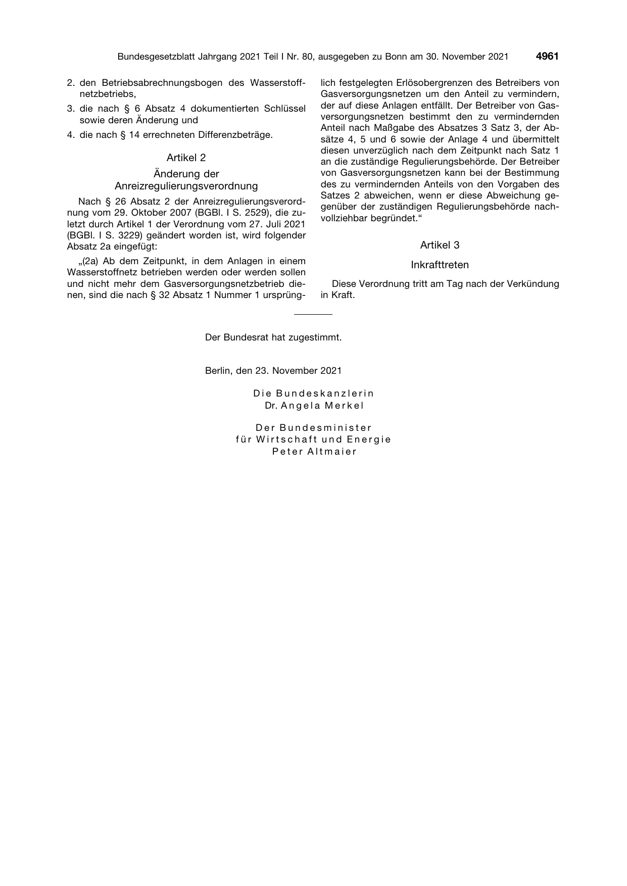 BGBl. 2021, Seite 4961 — Originalseite als Abbildung