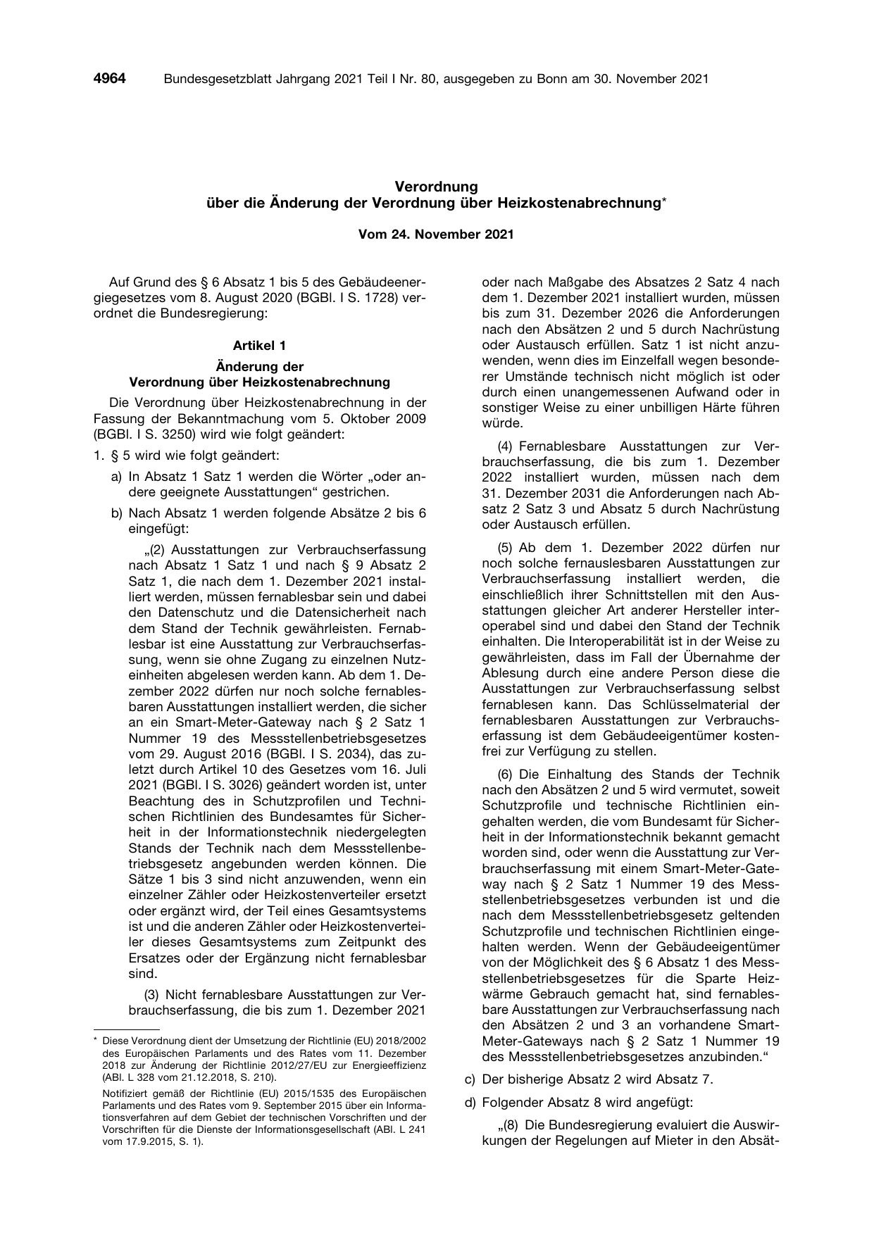 BGBl. 2021, Seite 4964 — Originalseite als Abbildung