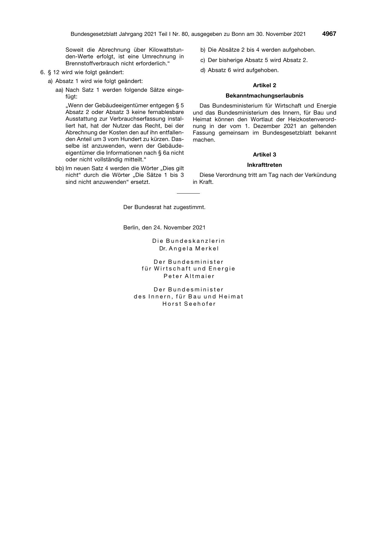 BGBl. 2021, Seite 4967 — Originalseite als Abbildung