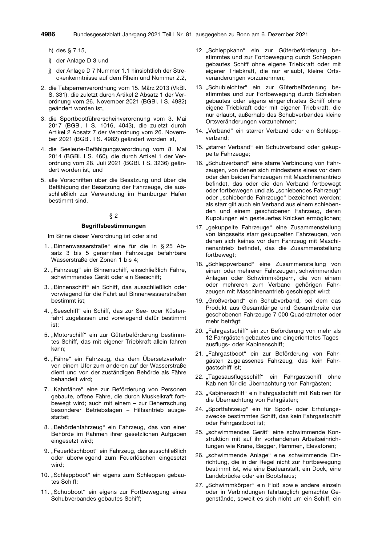 BGBl. 2021, Seite 4986 — Originalseite als Abbildung
