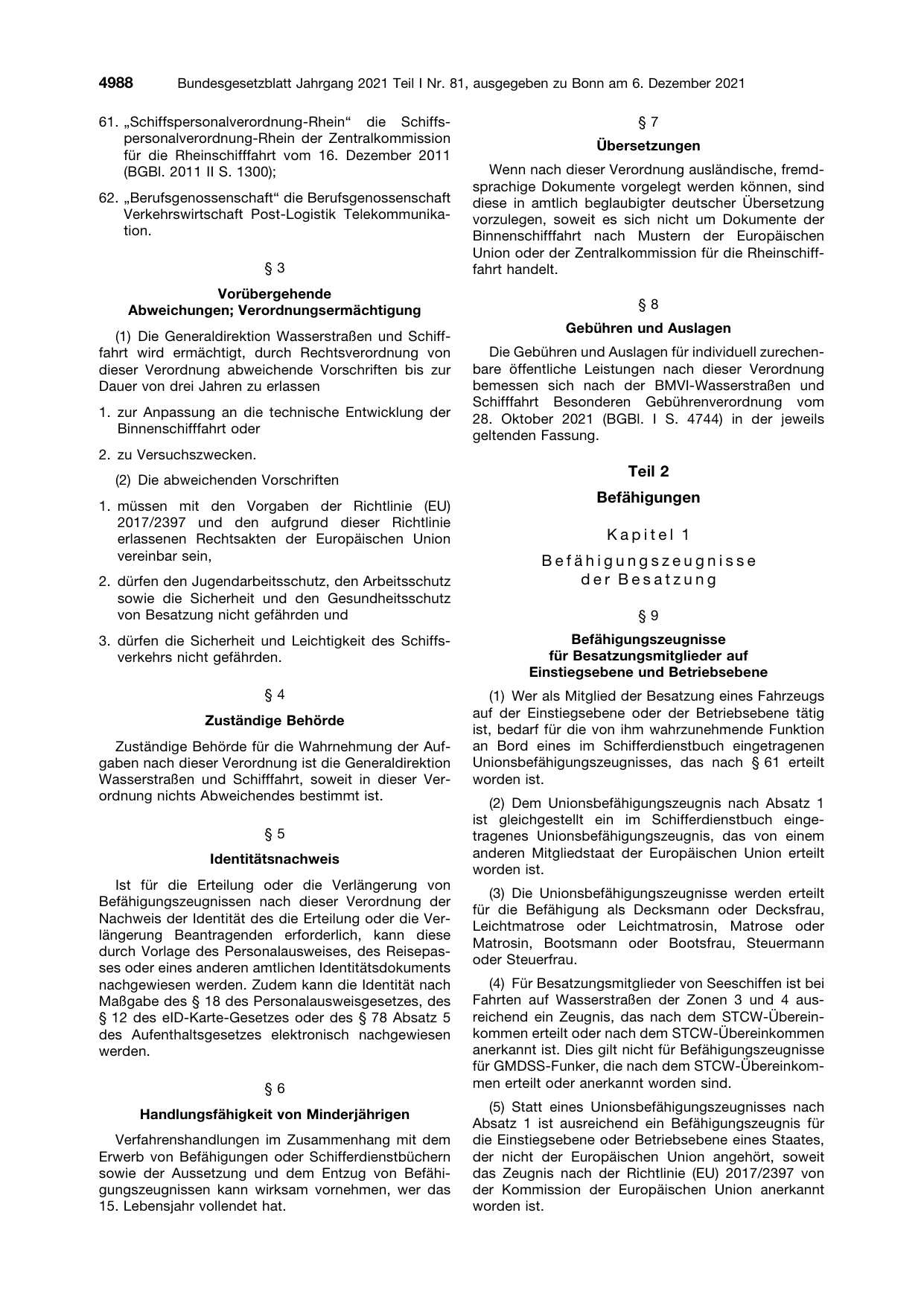 BGBl. 2021, Seite 4988 — Originalseite als Abbildung