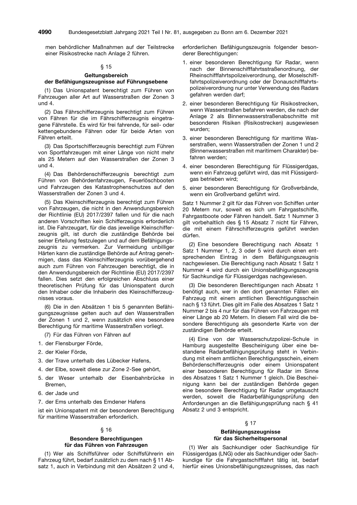 BGBl. 2021, Seite 4990 — Originalseite als Abbildung