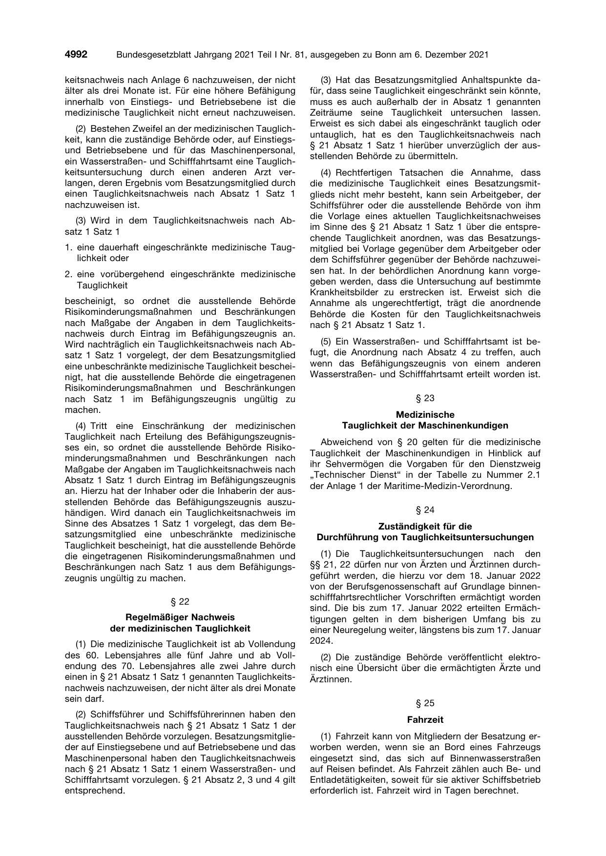 BGBl. 2021, Seite 4992 — Originalseite als Abbildung