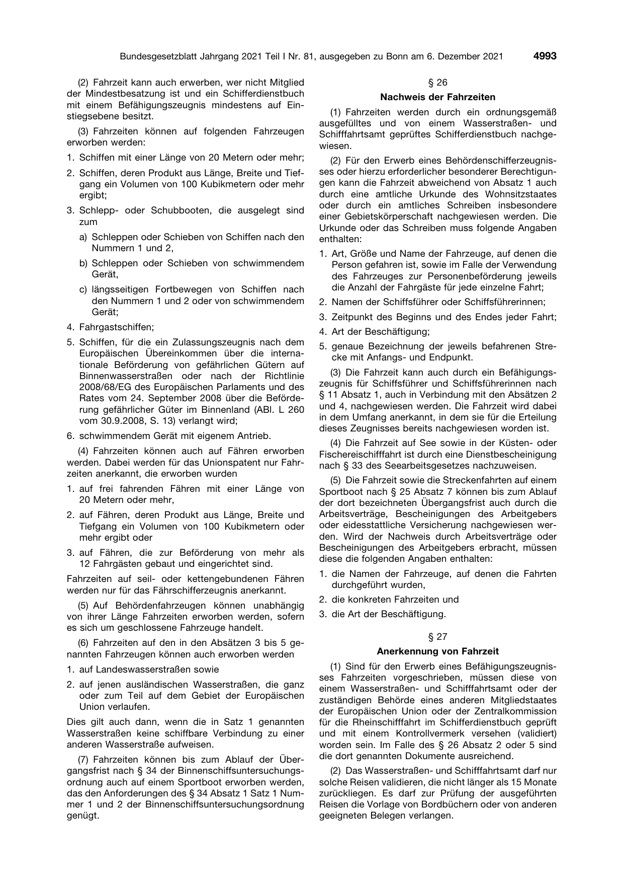 BGBl. 2021, Seite 4993 — Originalseite als Abbildung