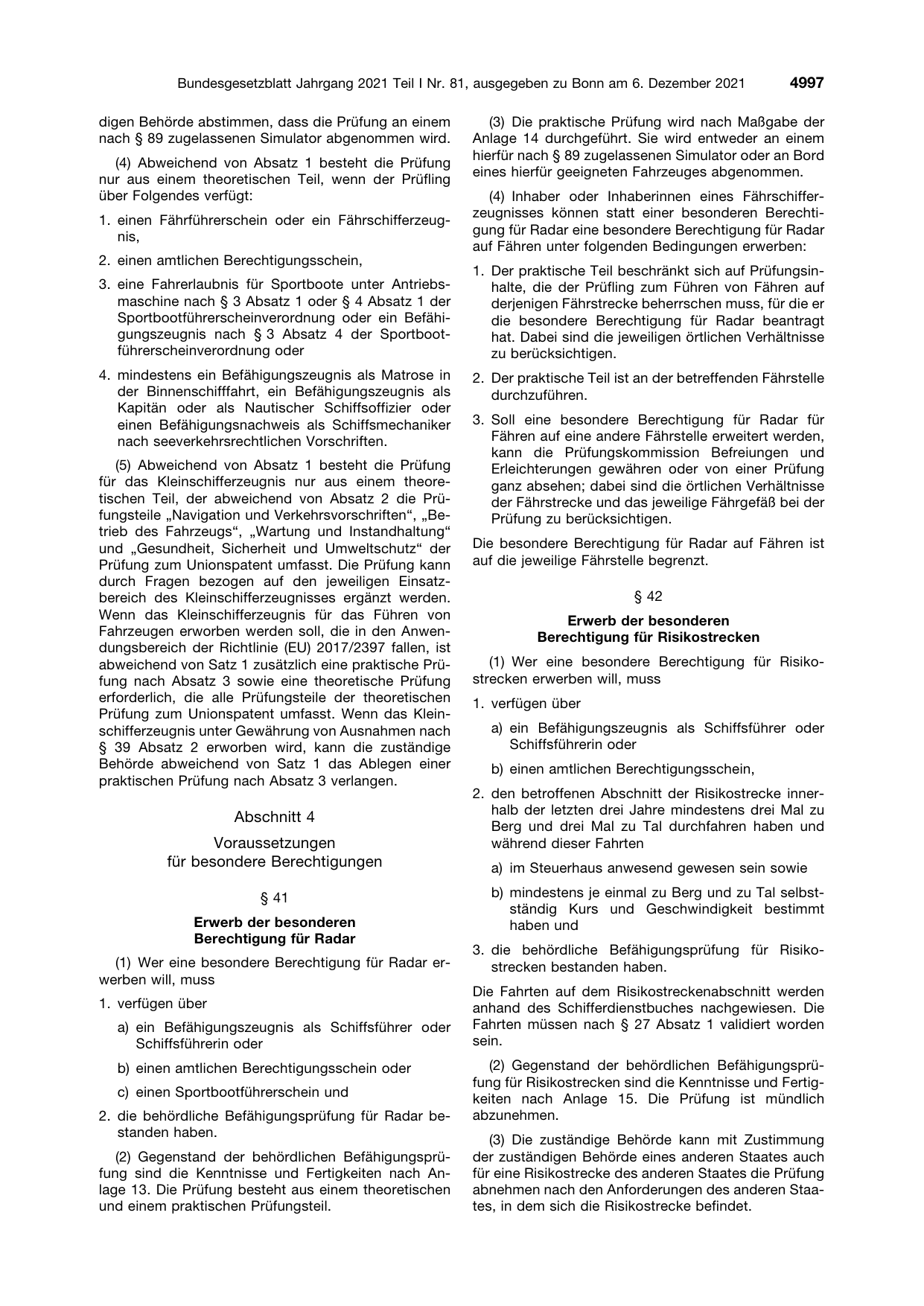 BGBl. 2021, Seite 4997 — Originalseite als Abbildung